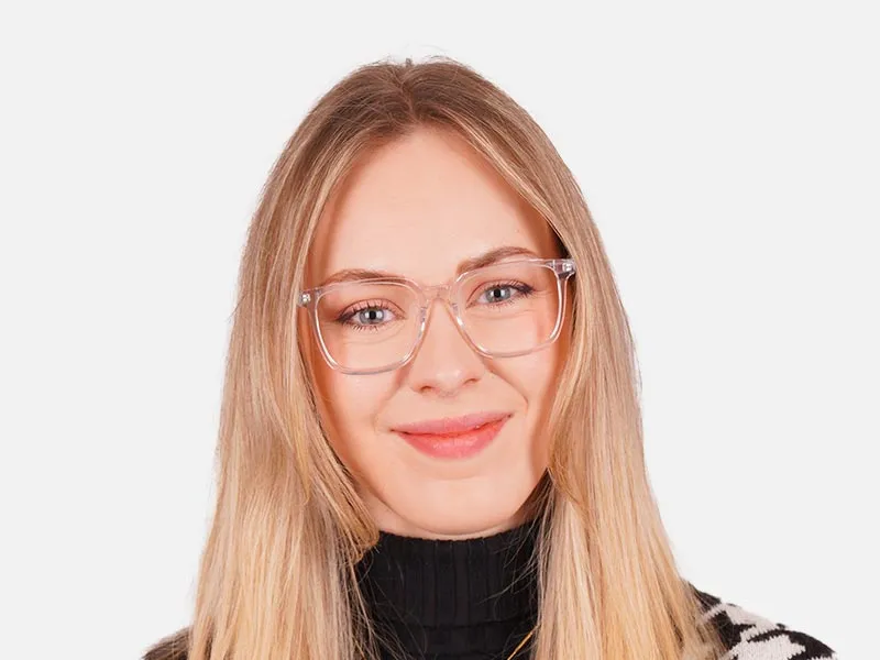 Clear Square Full Rim Glasses-2