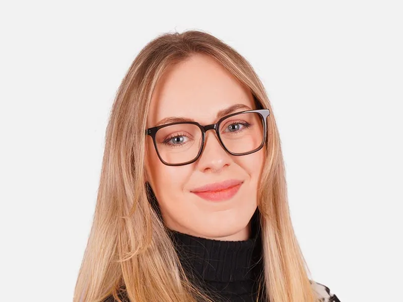 Grey Square Full Rim Glasses-2