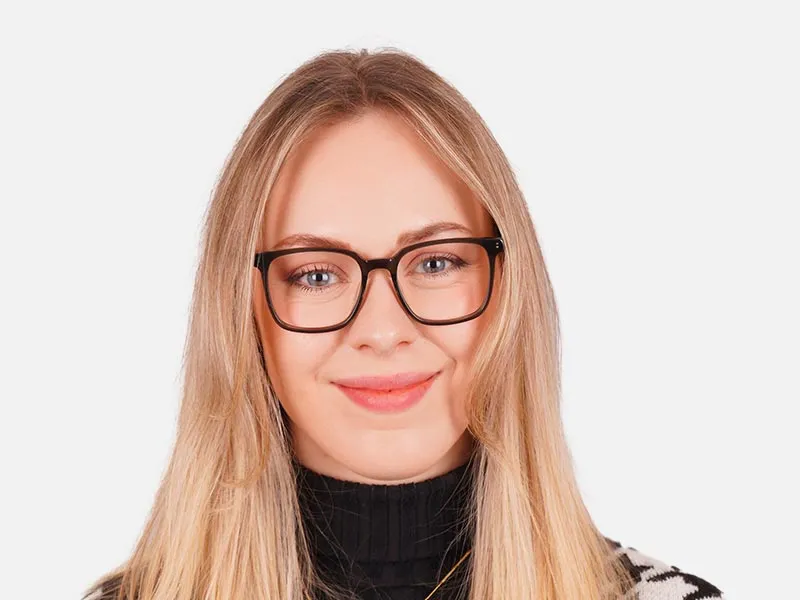 Grey Square Full Rim Glasses-2