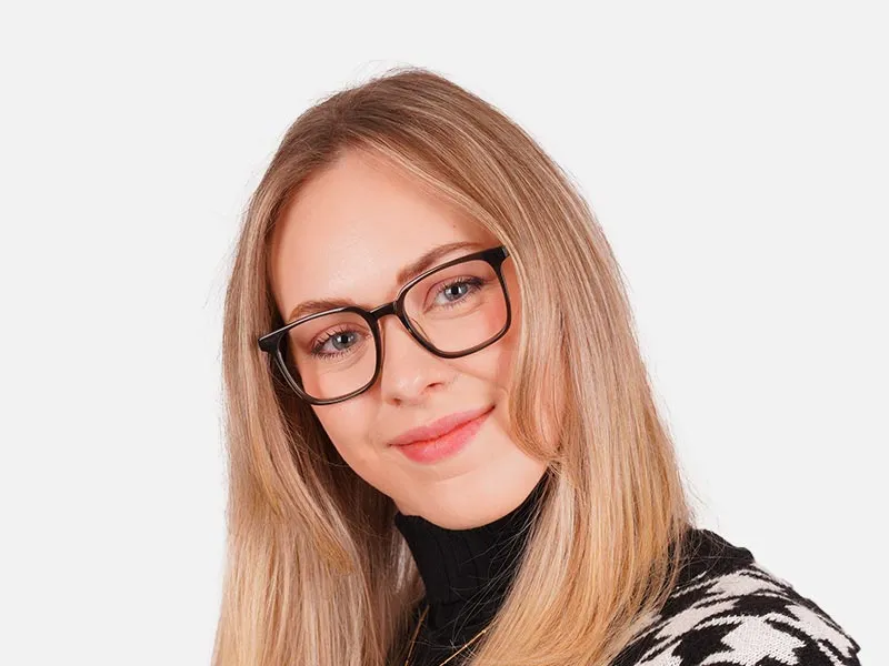 Grey Square Full Rim Glasses-2