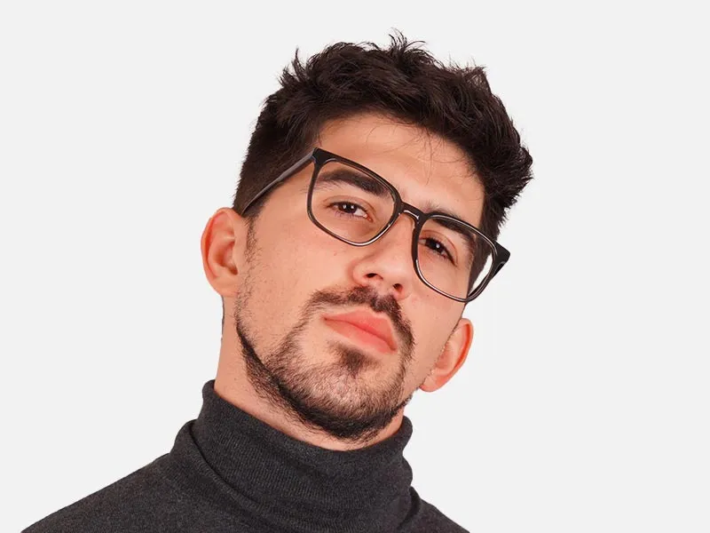 Grey Square Full Rim Glasses-2