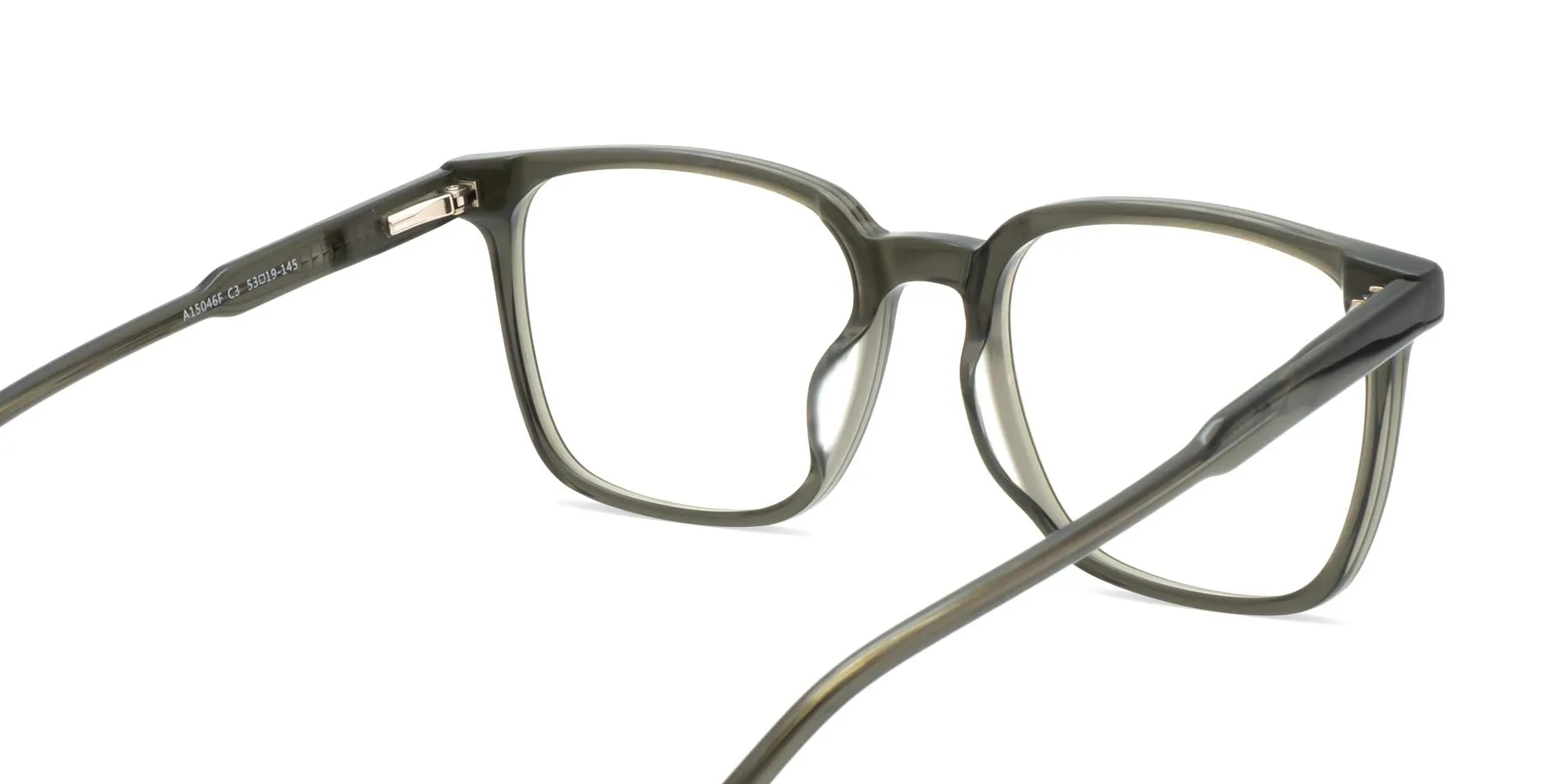 Grey Square Full Rim Glasses-2