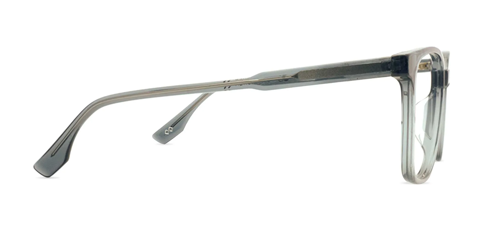 Blue Frame Square Transparent Glasses-2