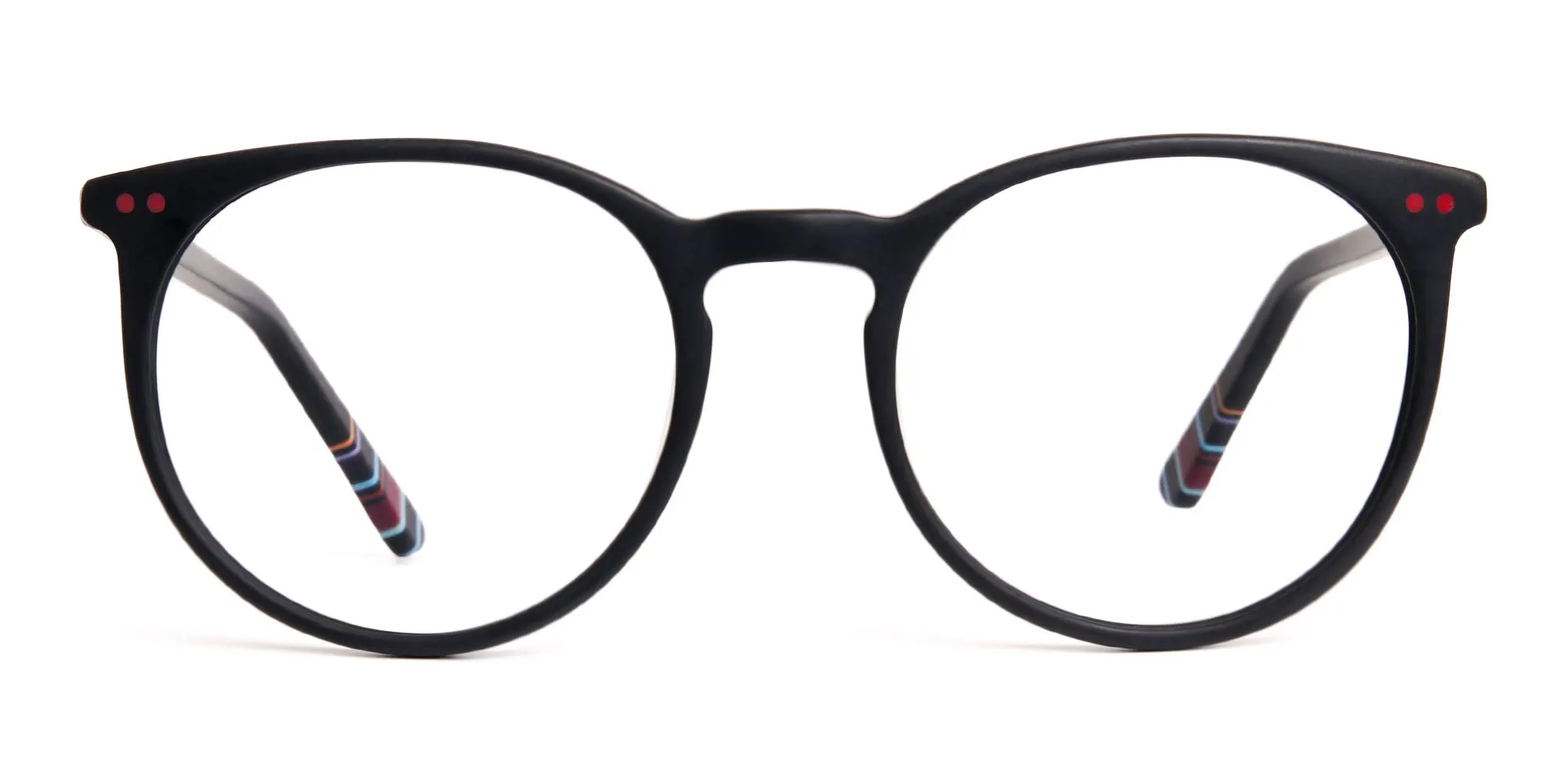 Matte Black Designer Round Glasses frames-2 Matte Black Designer Round Glasses frames-2