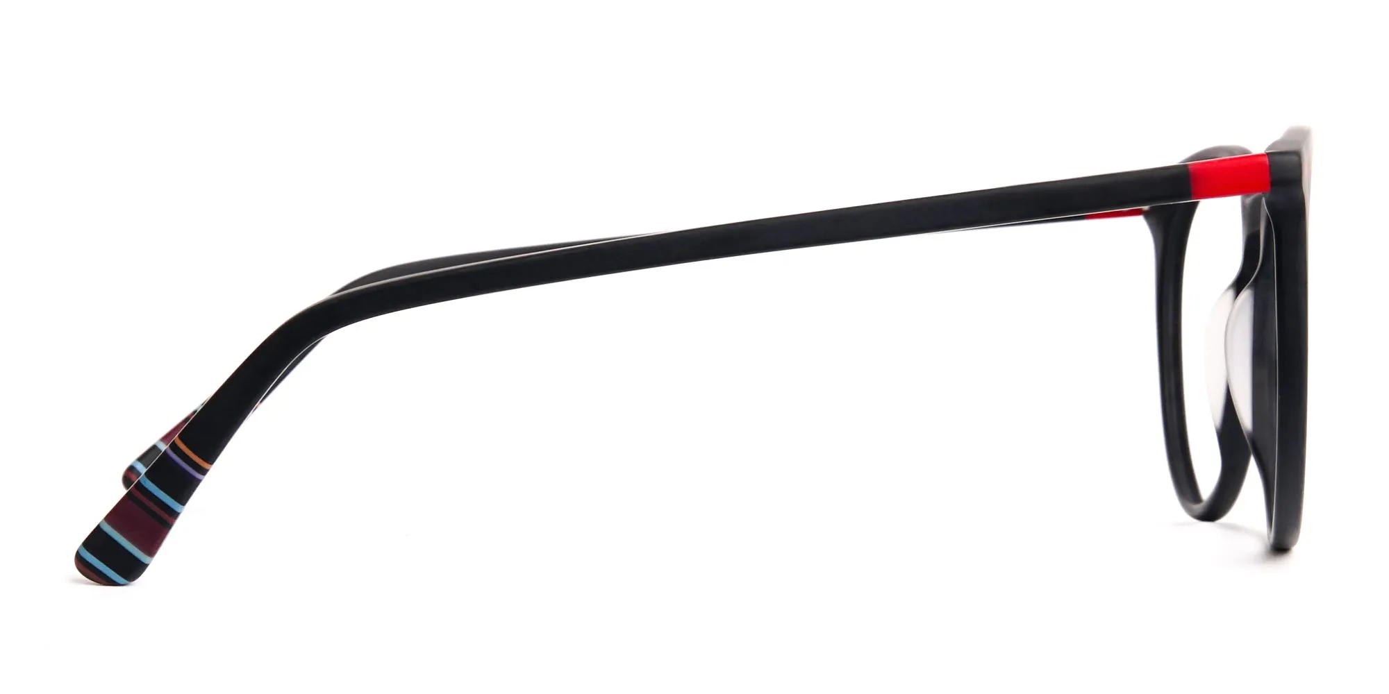 Matte Black Designer Round Glasses frames-2
