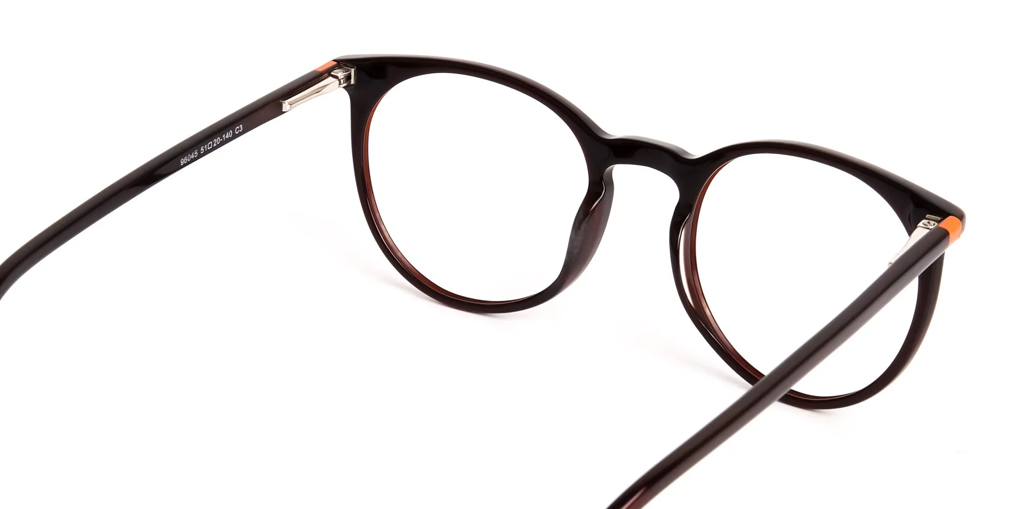 Dark Light Brown Designer Round Glasses frames-2