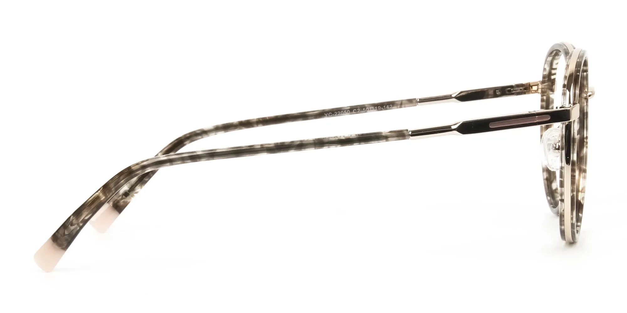 High Nose Bridge Glasses in Tortoiseshell Round Frame -1