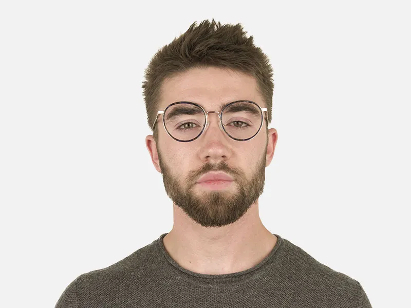 Ocean Blue Tortoise & Silver Eyeglasses - 2