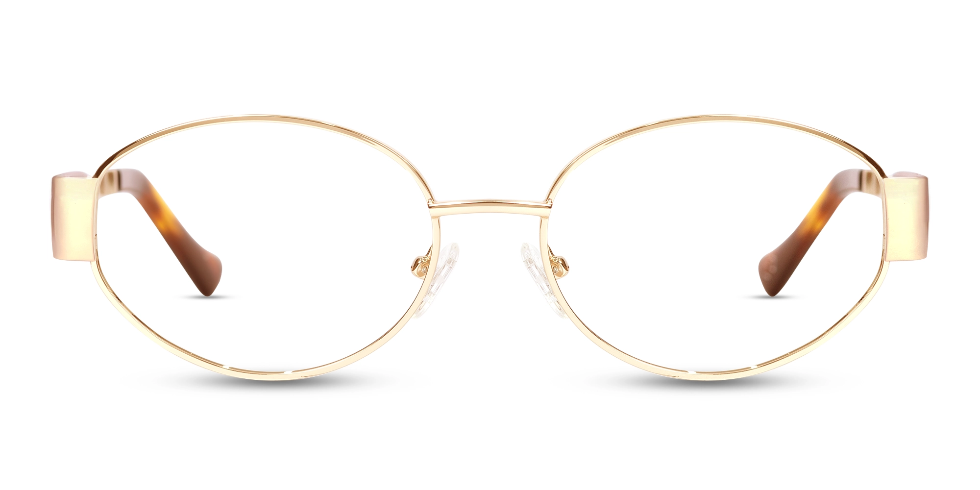 Trendy Champagne Gold Oval Sunglasses 1