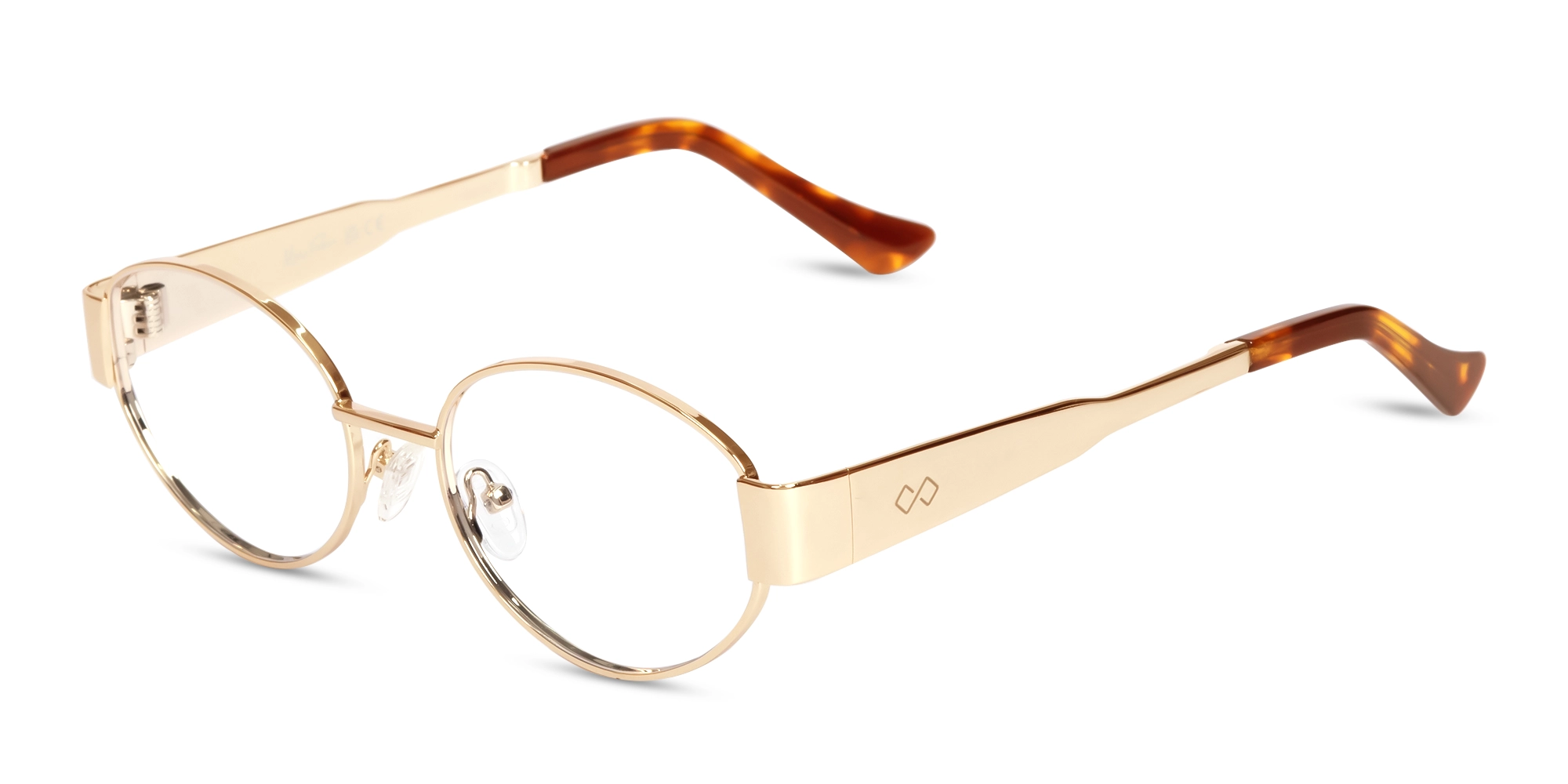 Trendy Champagne Gold Oval Sunglasses 3