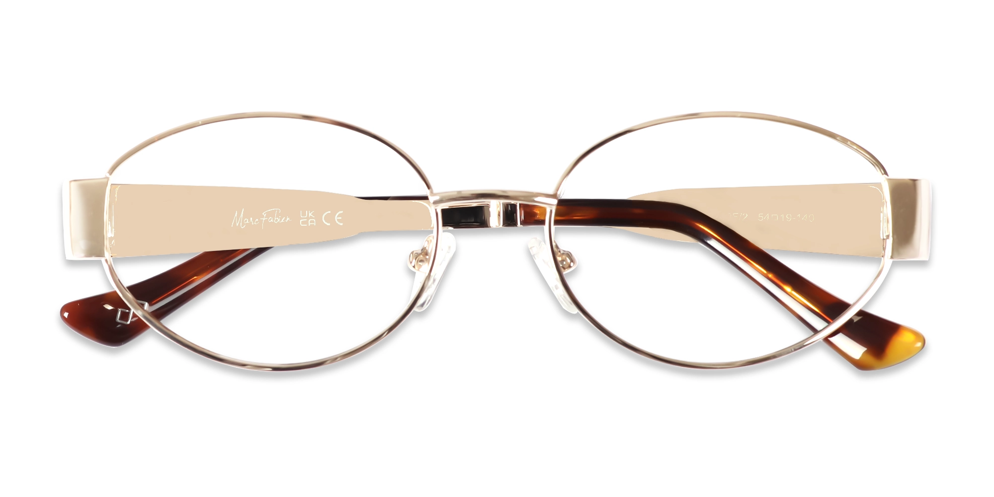 Trendy Champagne Gold Oval Sunglasses 6