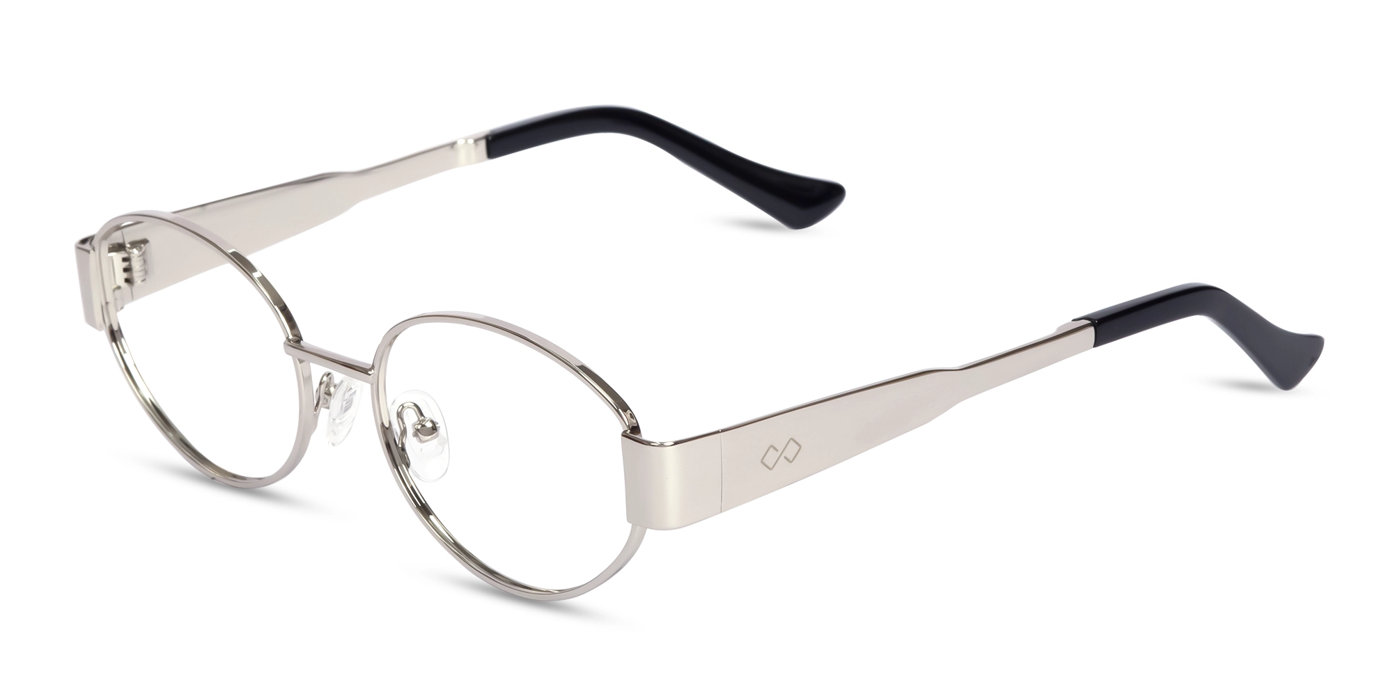 Cool Silver Oval Full Rim Glasses 3
