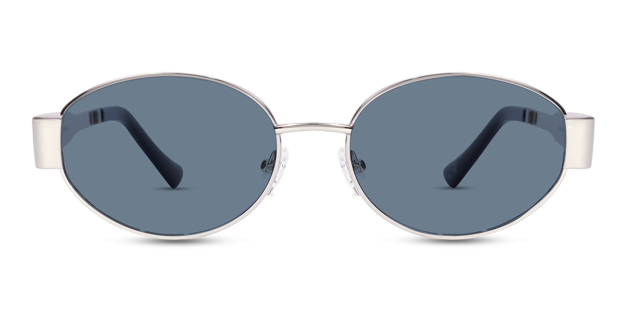 Silver Oval Metal Full Rim Sunglasses-1 Silver Oval Metal Full Rim Sunglasses-1