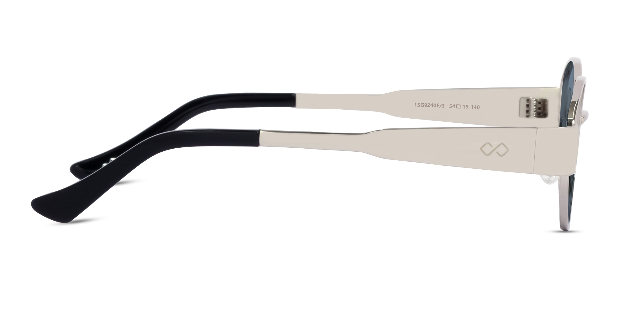 Silver Oval Metal Full Rim Sunglasses-4