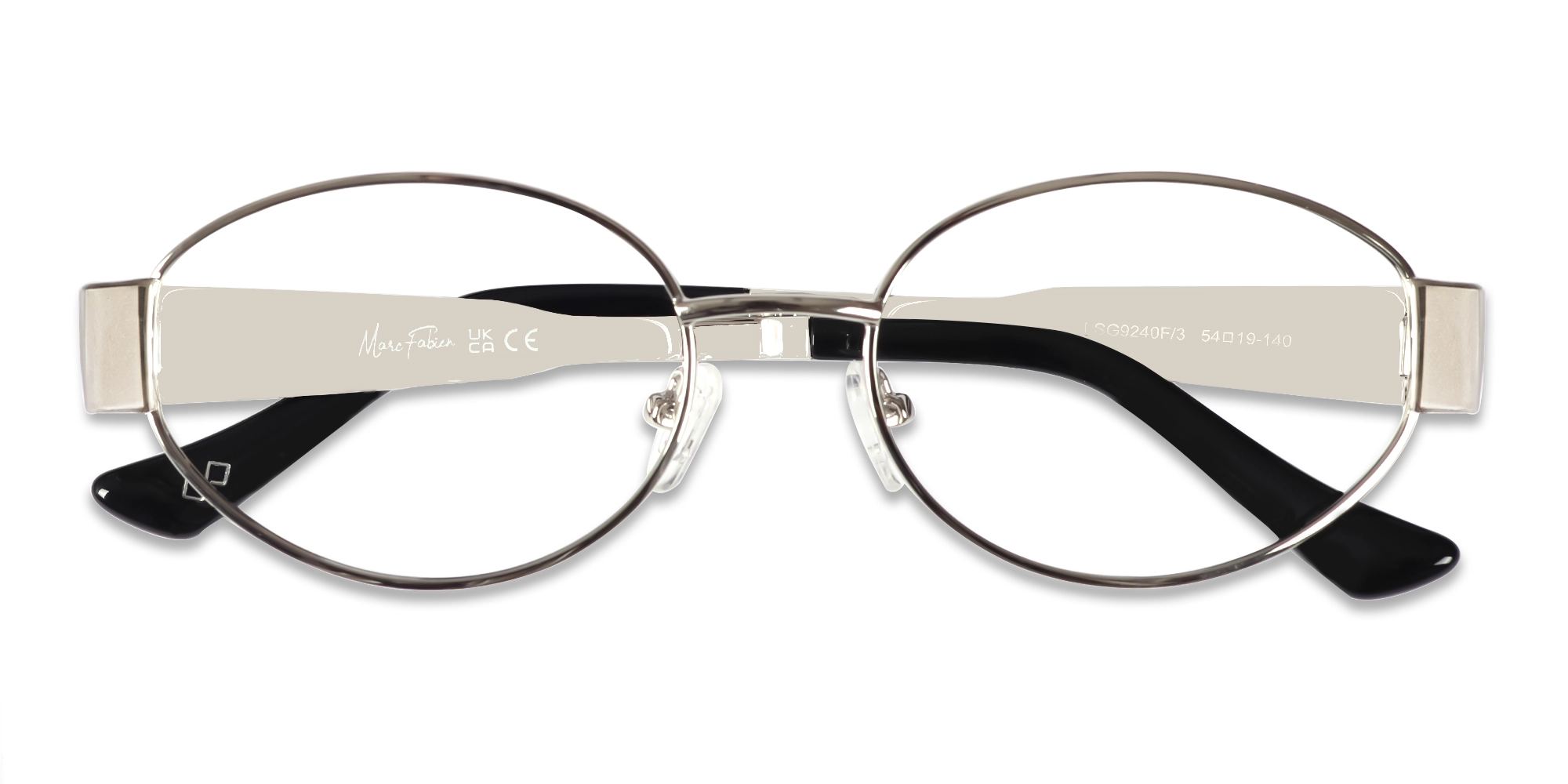 Cool Silver Oval Full Rim Glasses 6