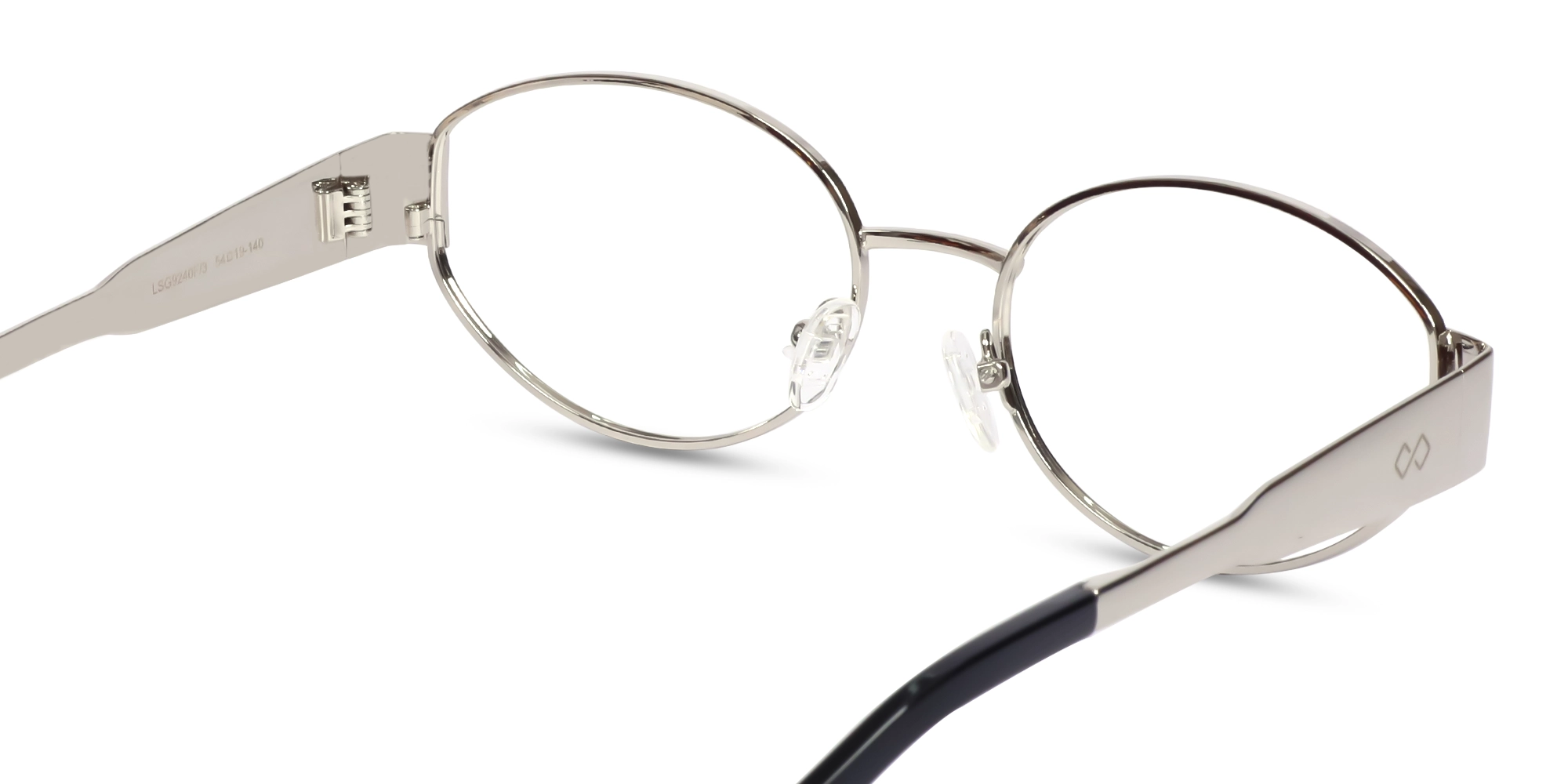 Cool Silver Oval Full Rim Glasses 5