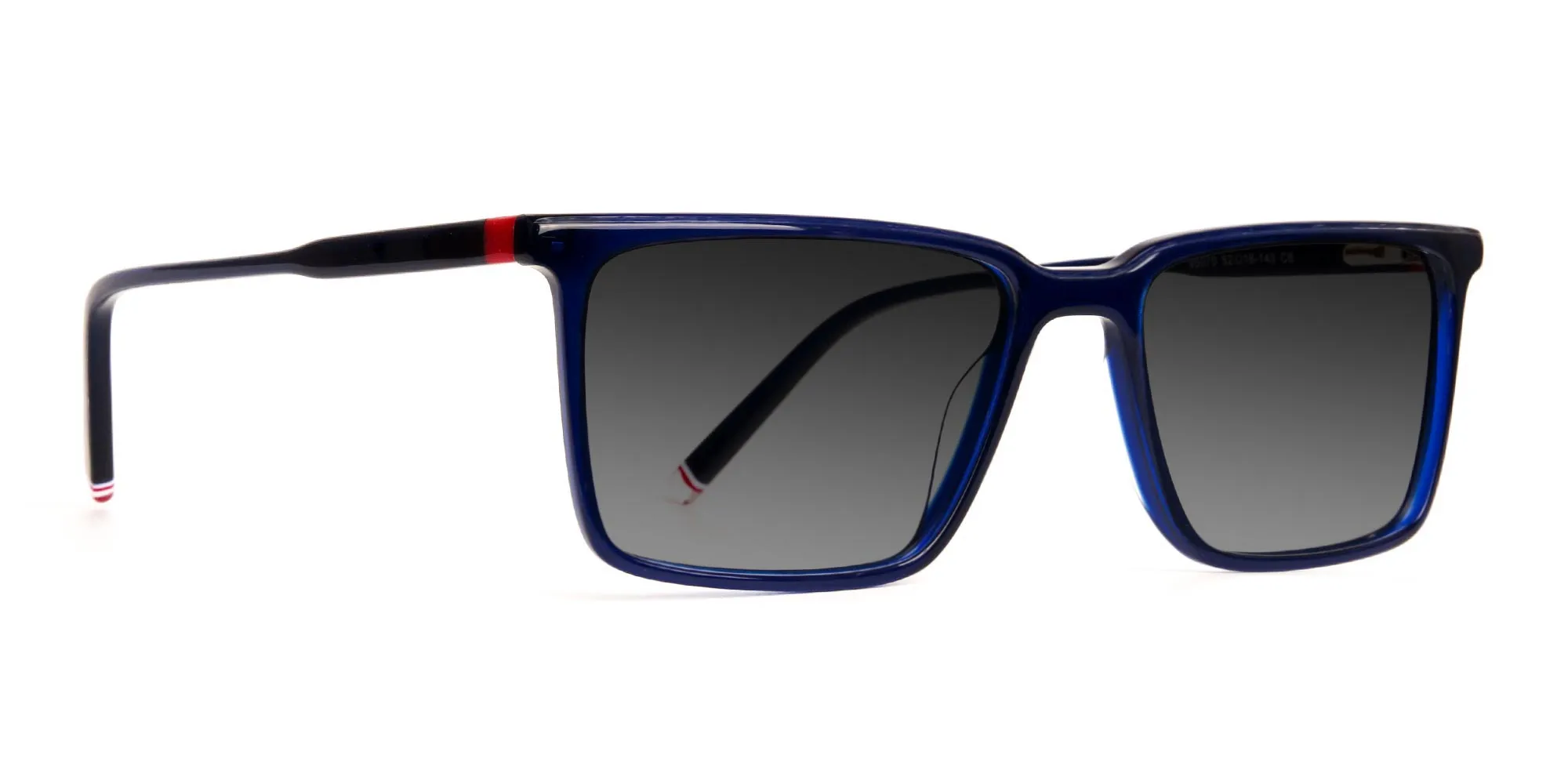 Blue Tinted Rectangular Sunglasses-2