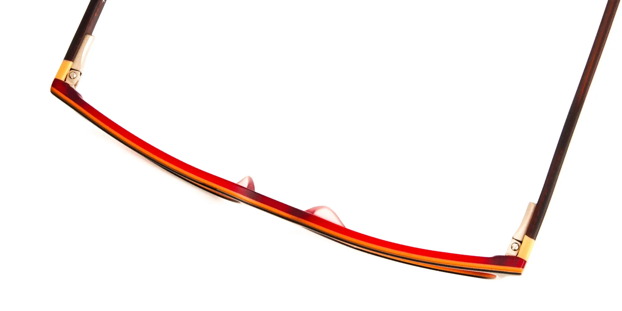 black and orange rectangular full rim glasses frames-2