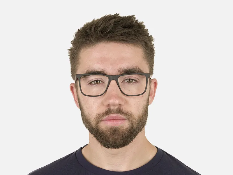 Designer Matte Black Spectacles Rectangular Men Women - 11