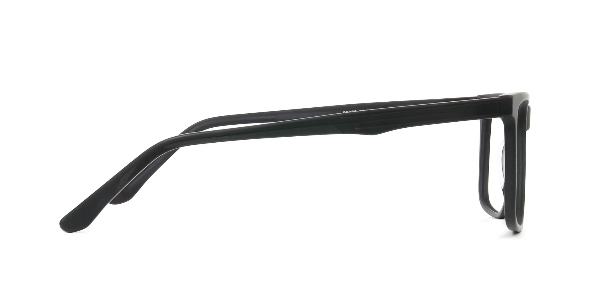 Designer Matte Black Spectacles Rectangular Men Women - 4