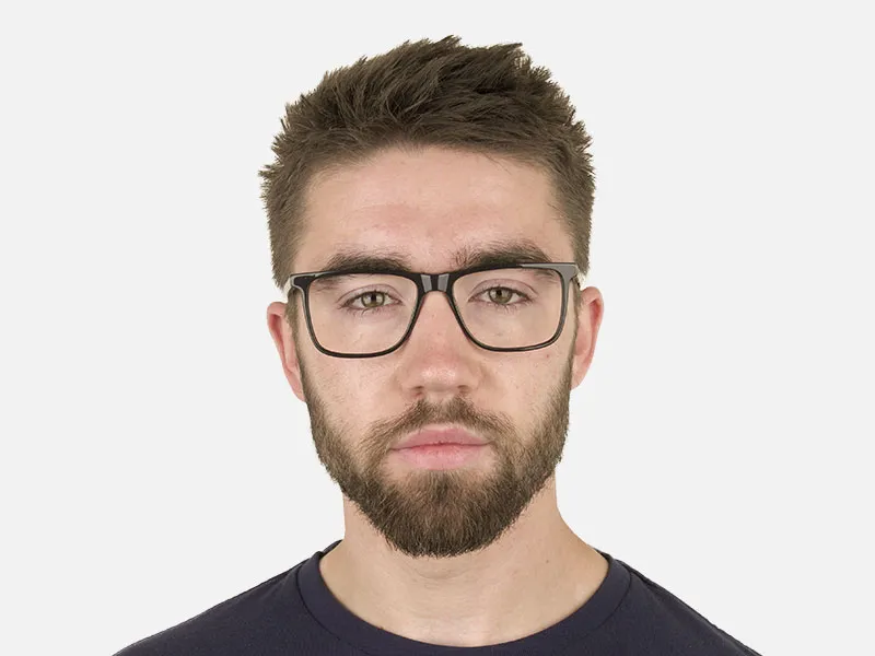 Dark Grey Acetate Glasses in Rectangular - 24