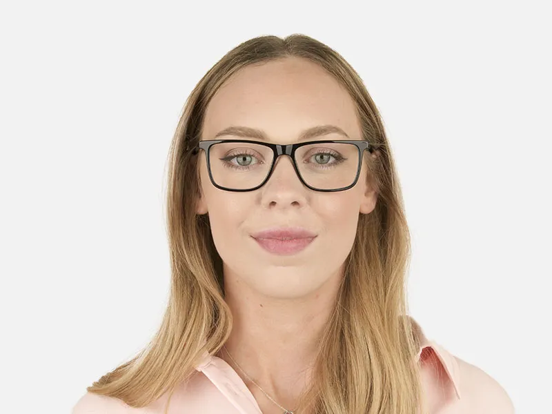 Designer Black & Teal Spectacles in Rectangular - 34