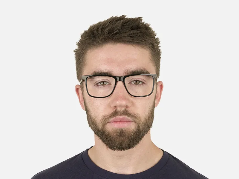 Designer Black & Teal Spectacles in Rectangular - 24