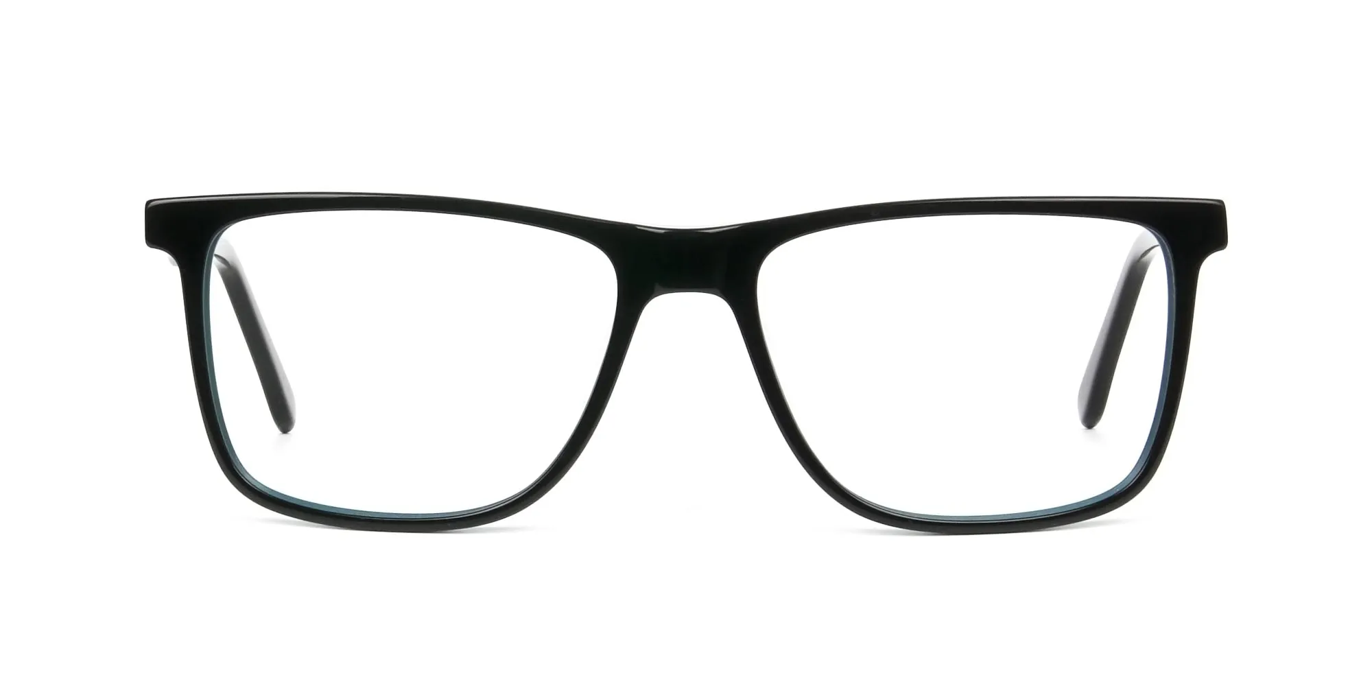 Designer Black & Teal Spectacles in Rectangular - 1
