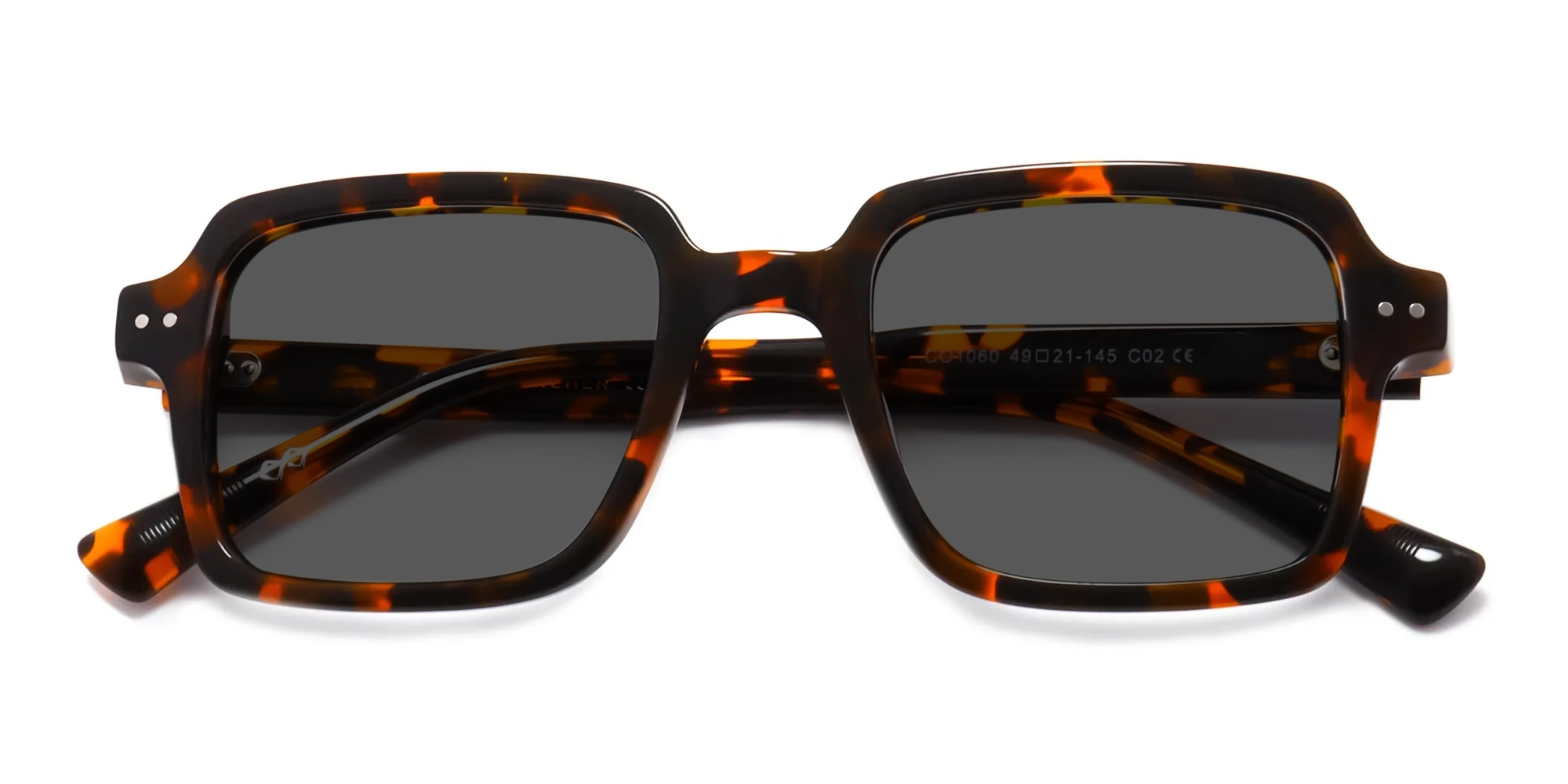 Tortoise Shell Square Sunglasses-4