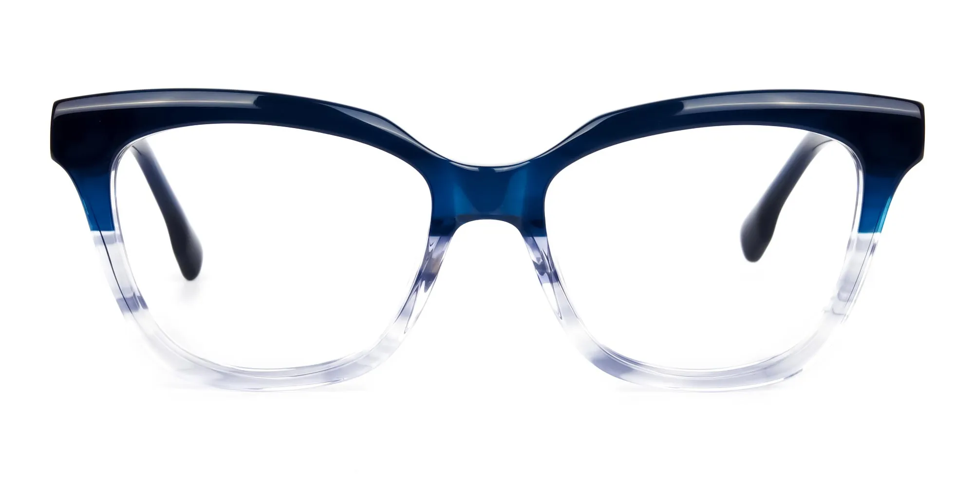 A21056F/3 - Full Rim Green & Crystal Clear Cat Eye Glasses Frame