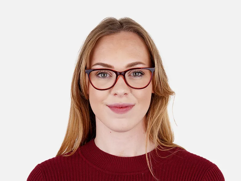wine red cat eye glasses frames-24