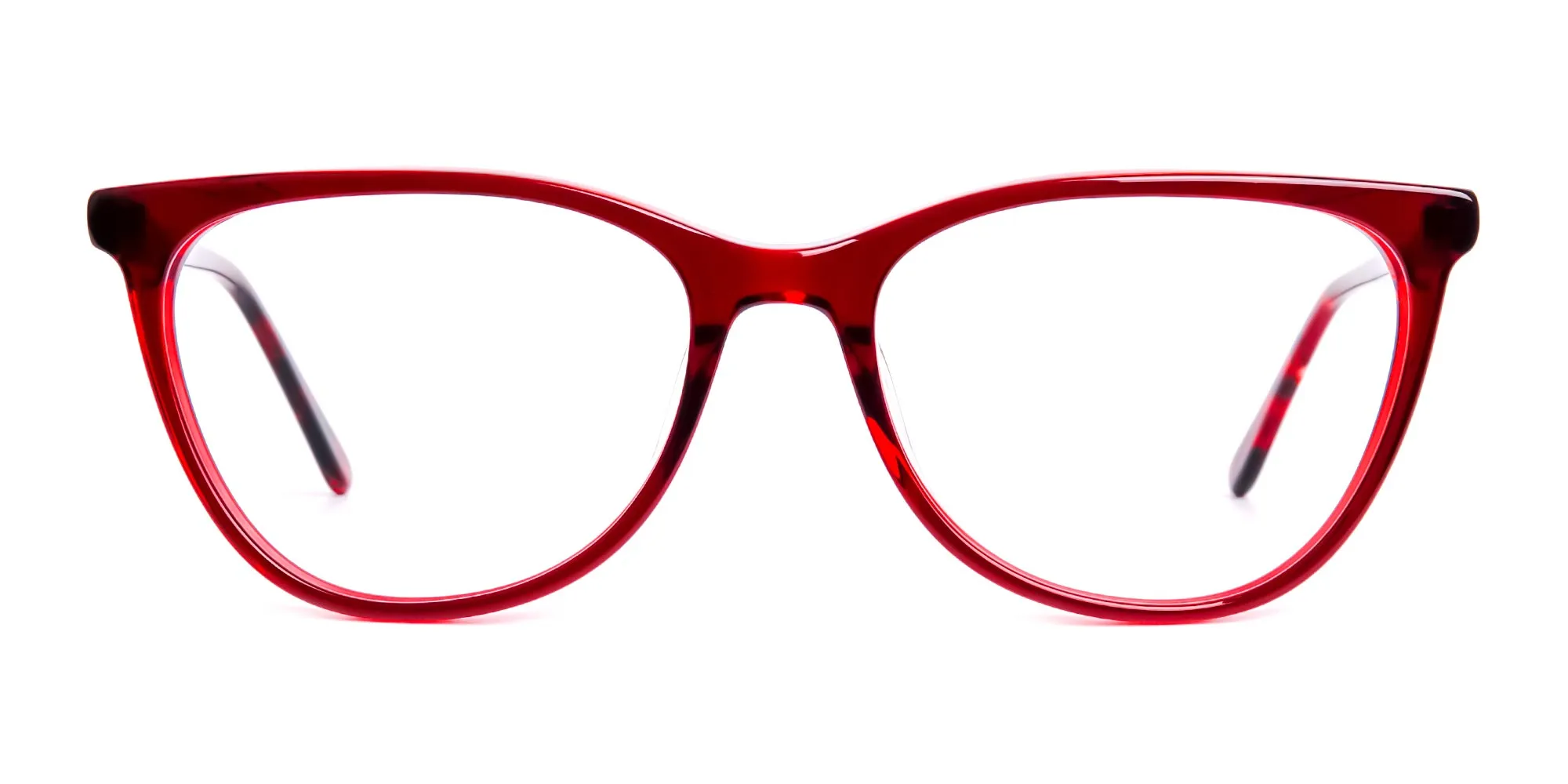 wine red cat eye glasses frames-1