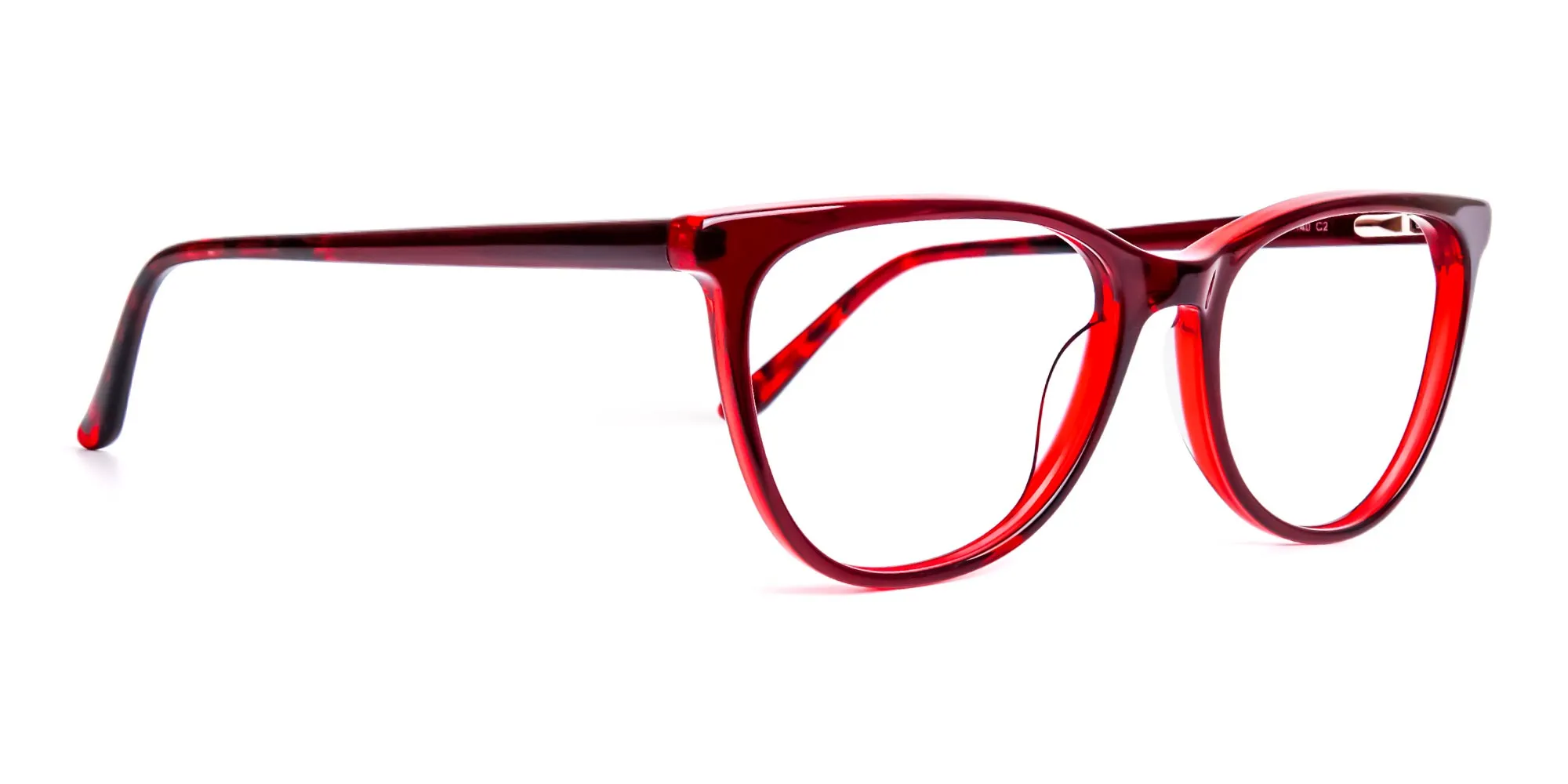wine red cat eye glasses frames-2