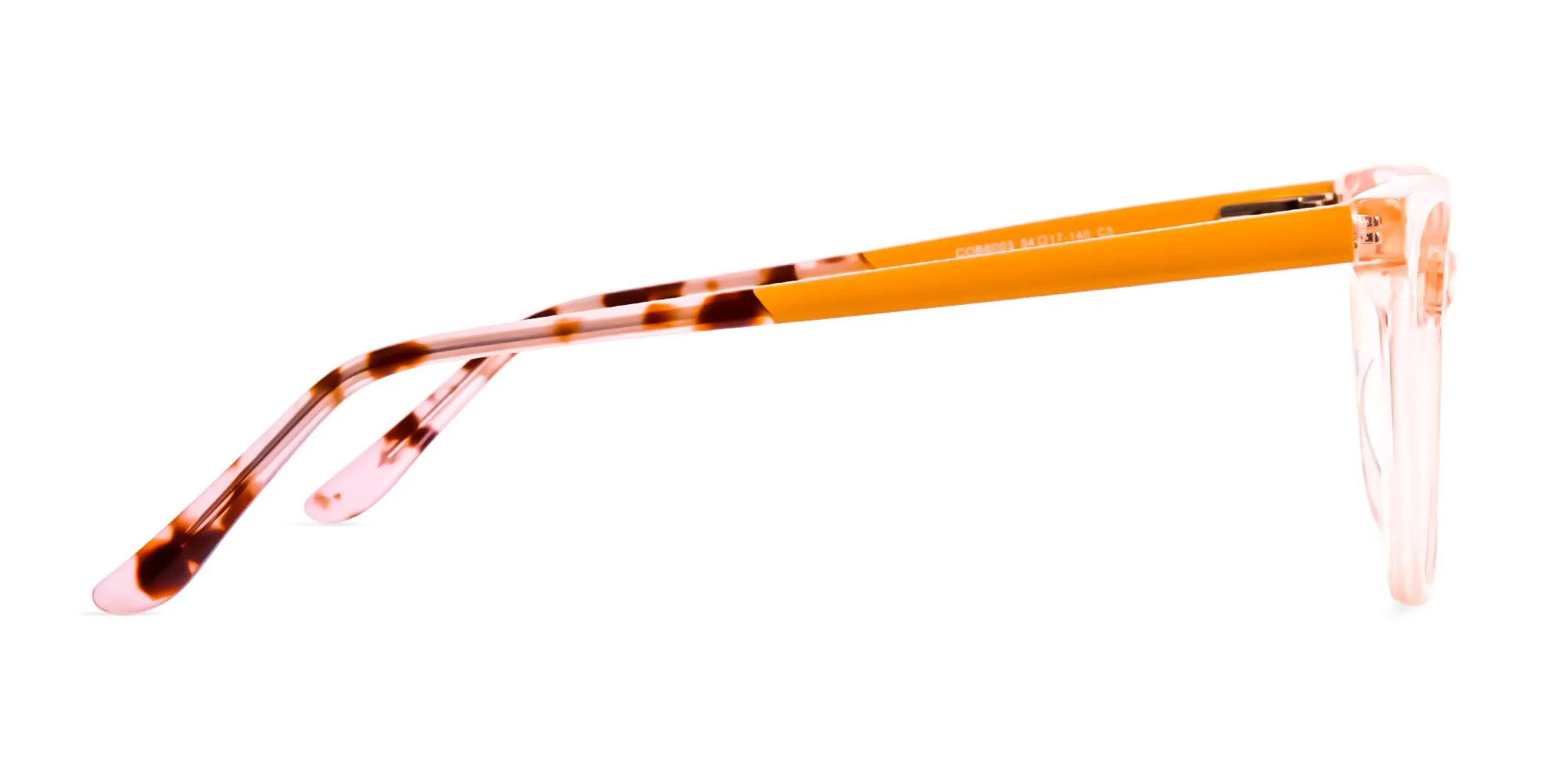 transparent pink brown cat eye glasses frames-4