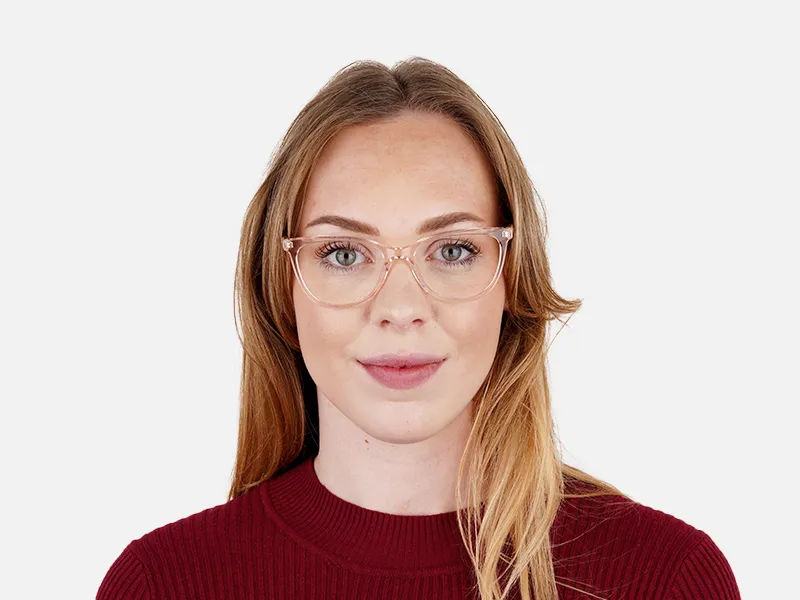 transparent pink brown cat eye glasses frames-24