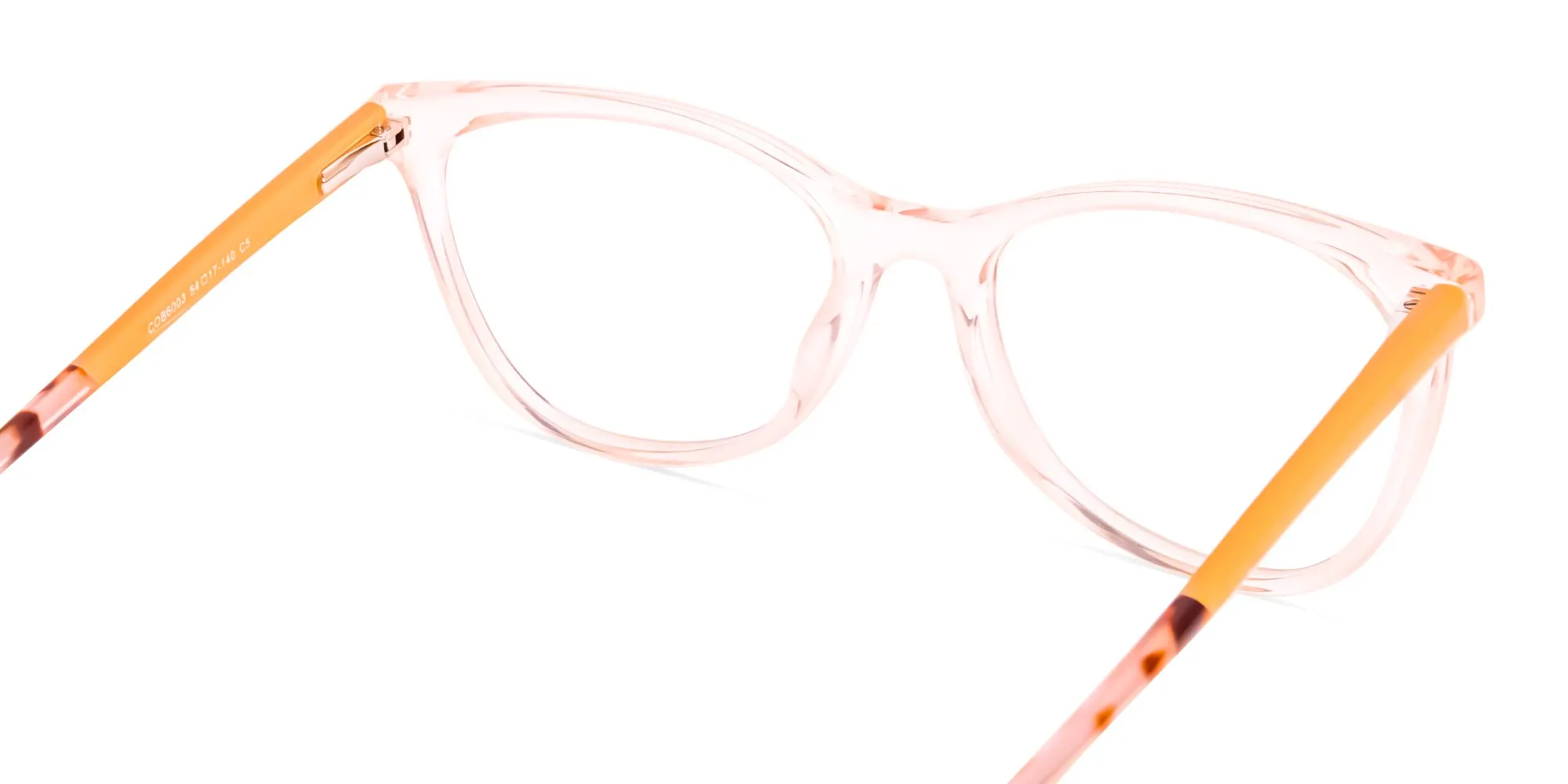 transparent pink brown cat eye glasses frames-5