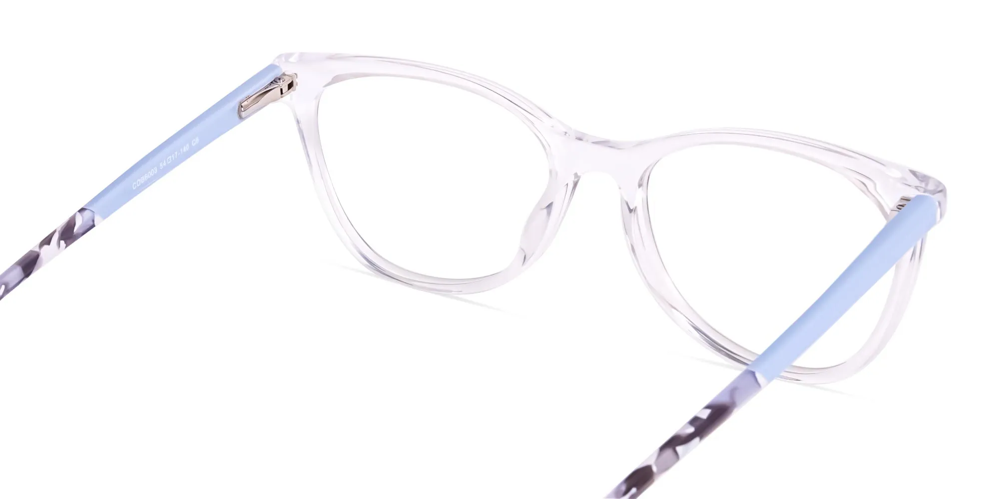 transparent light blue cat eye glasses frames-6