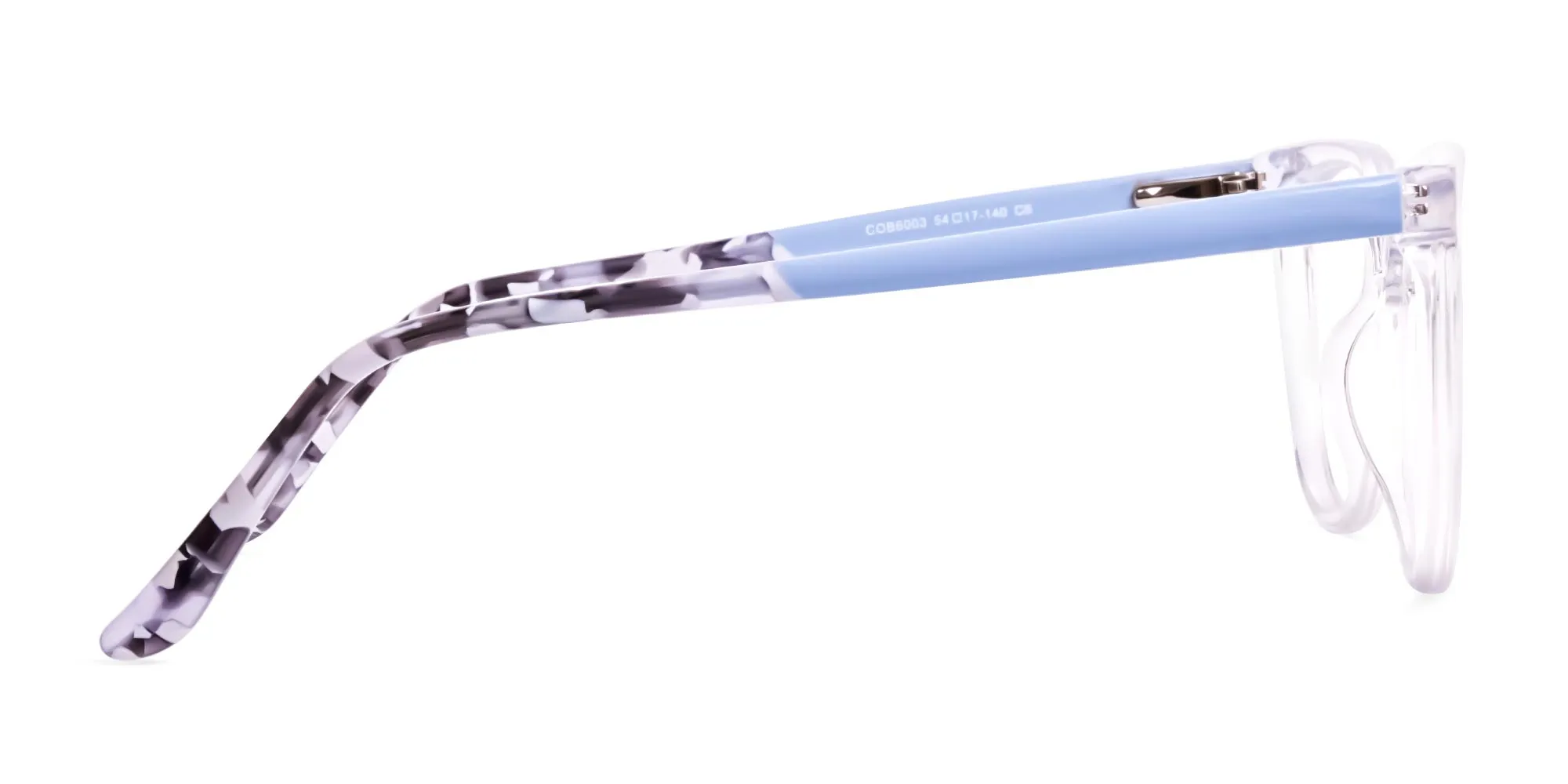 transparent light blue cat eye glasses frames-4