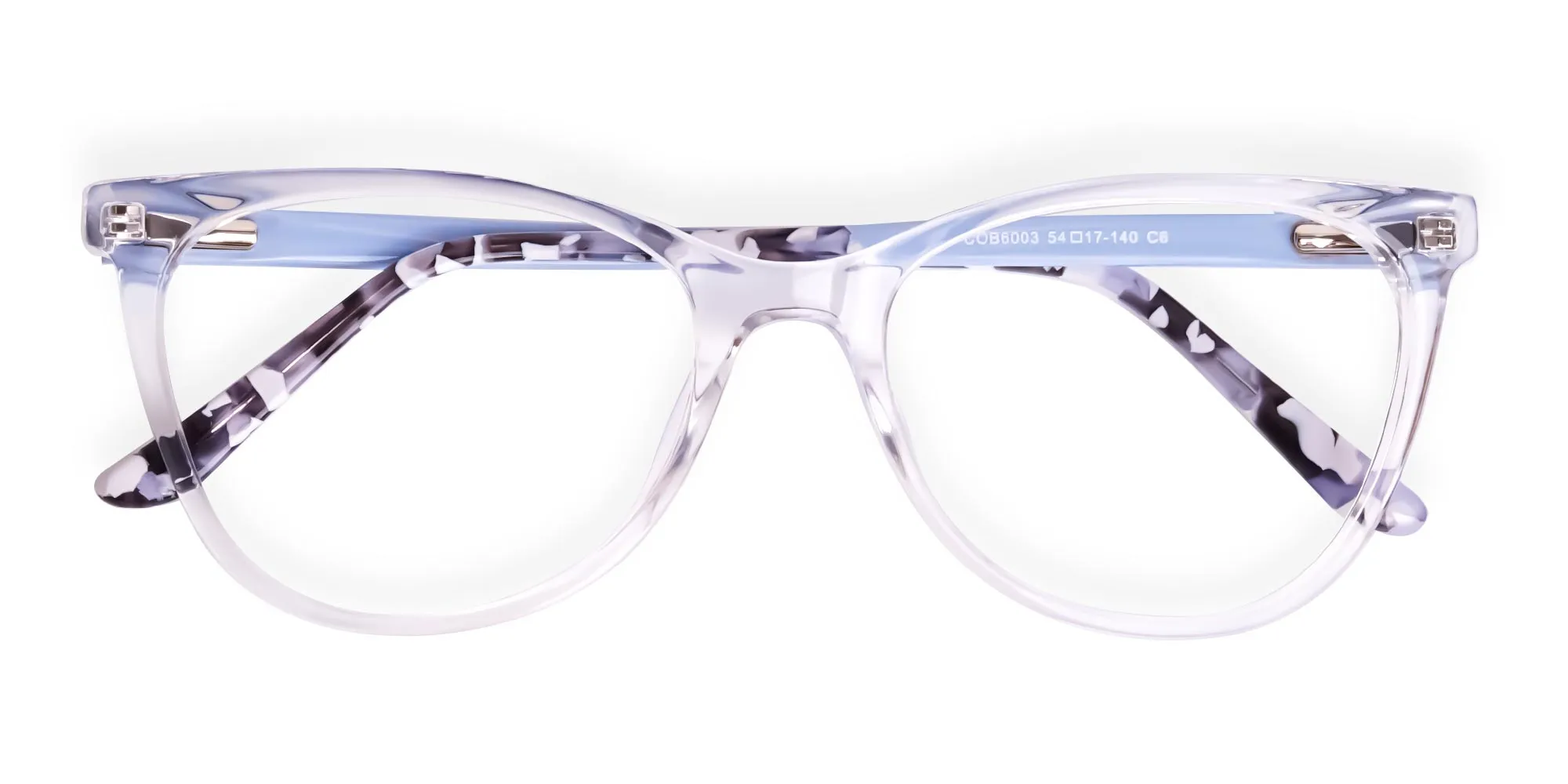 transparent light blue cat eye glasses frames-6