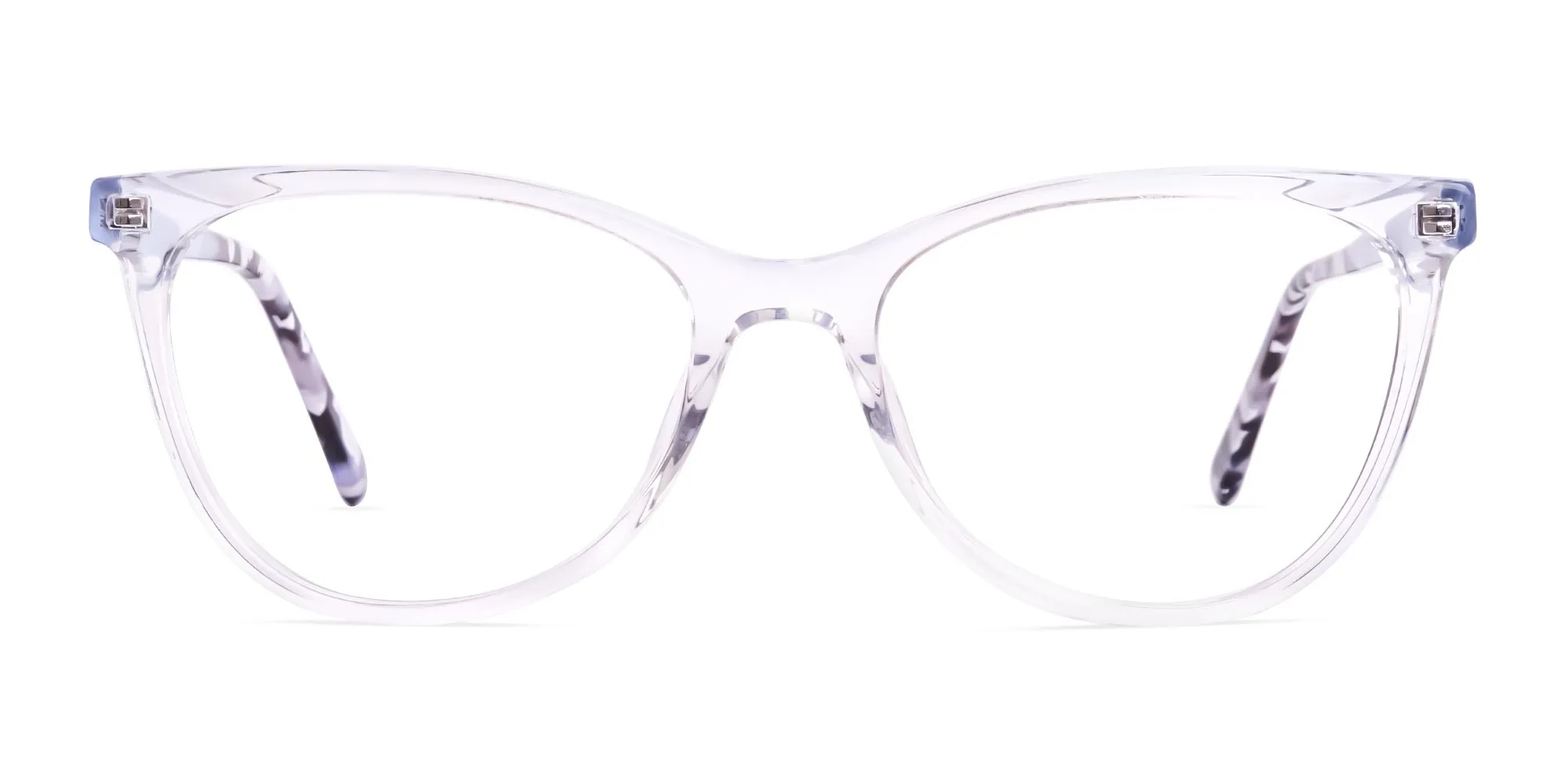 transparent light blue cat eye glasses frames-1