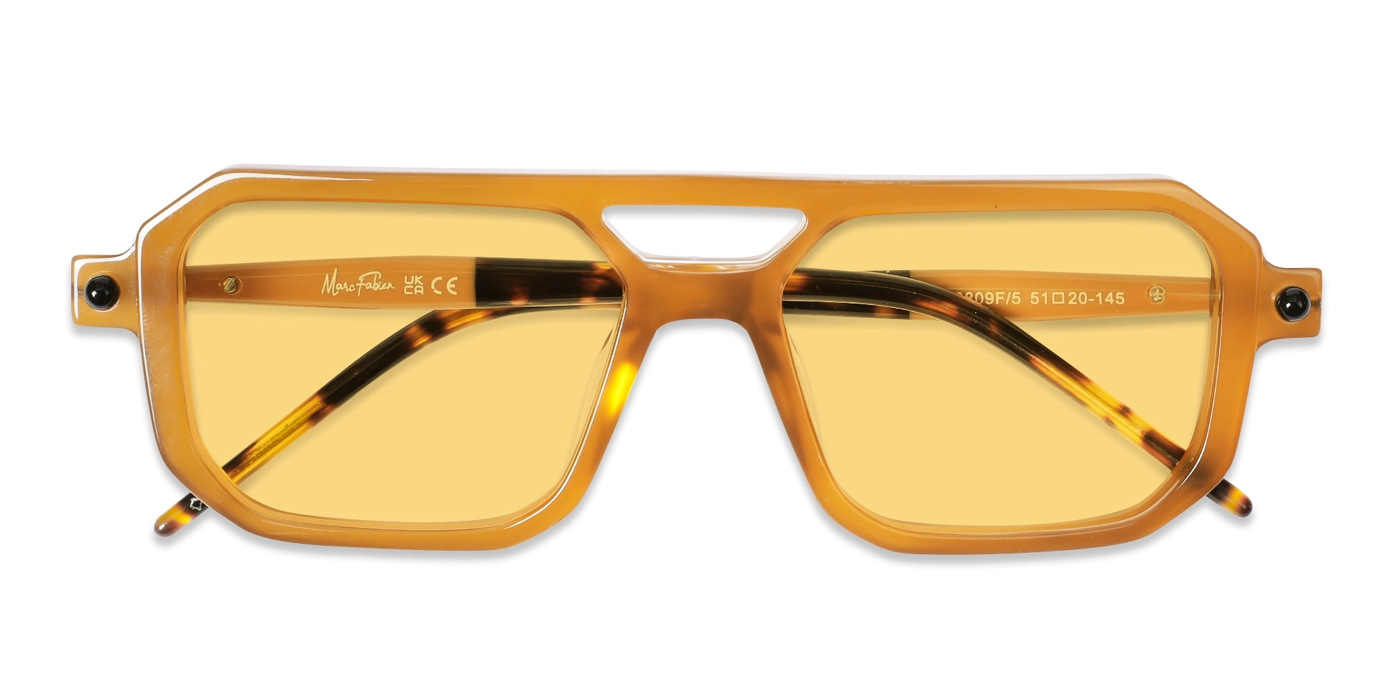 Yellow Tint Rectangular Sunglasses 6