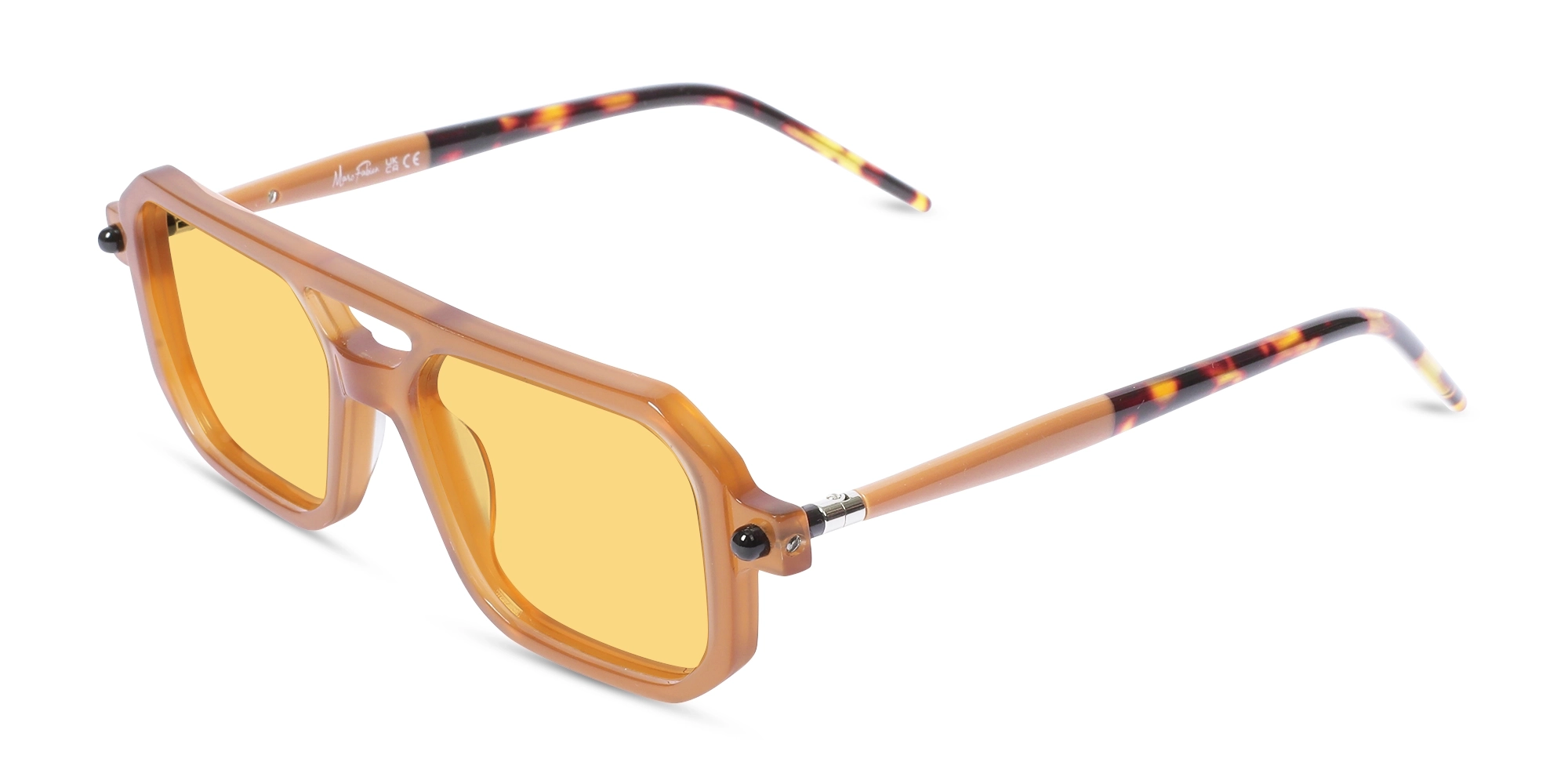 Yellow Tint Rectangular Sunglasses 3