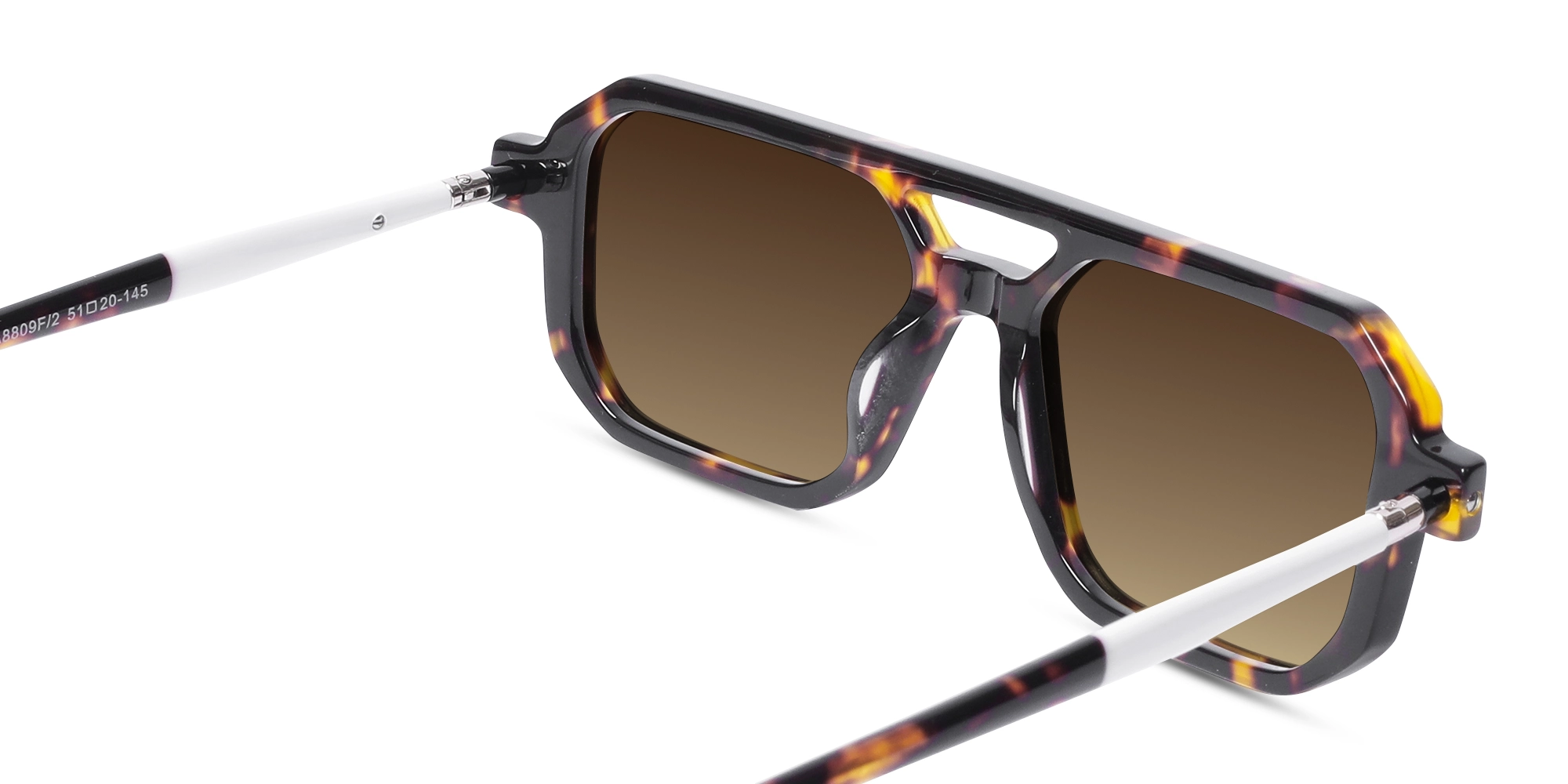 Tortoise Glasses With Brown Gradient Tint Sunglasses-5