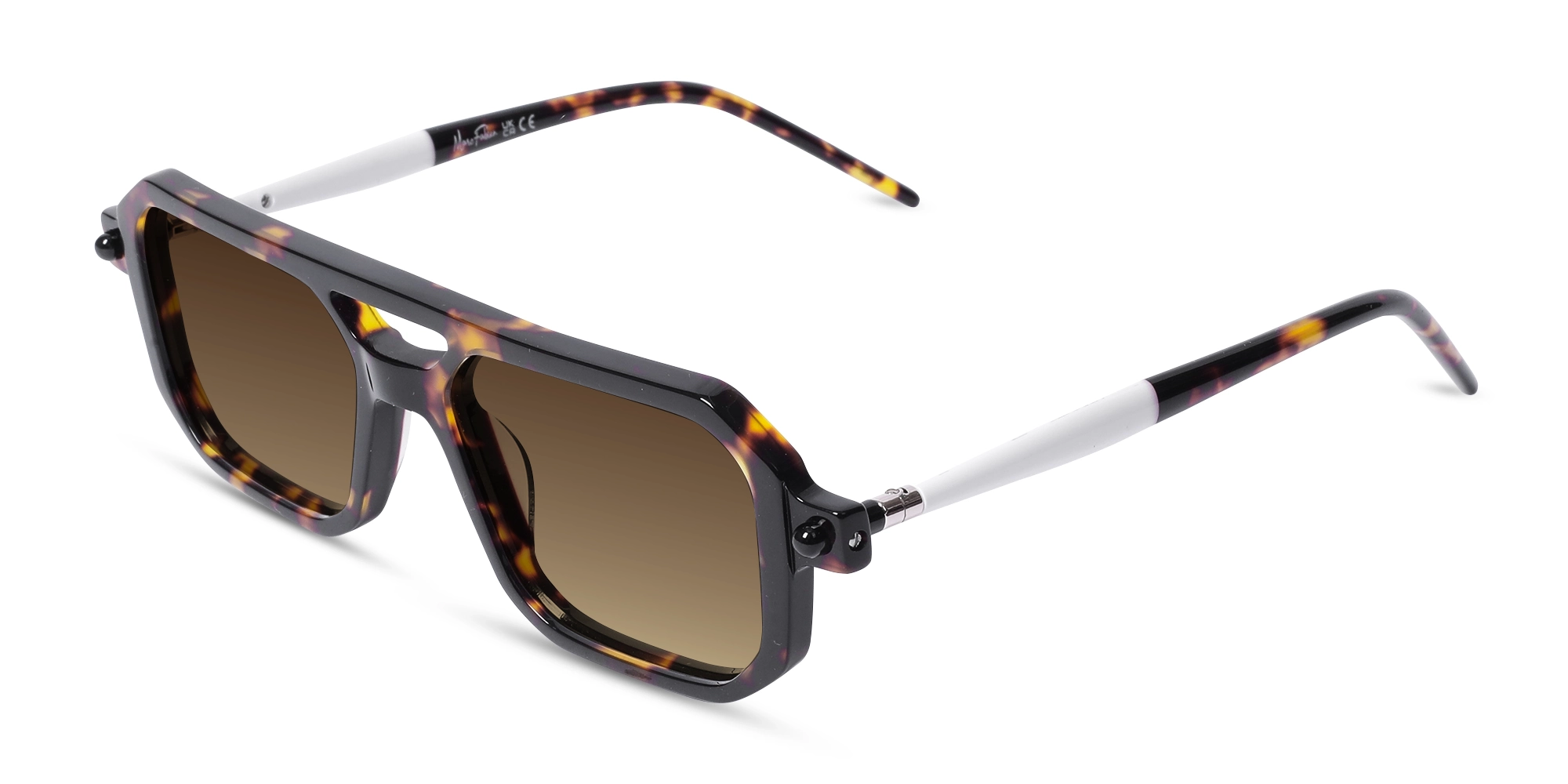 Tortoise Glasses With Brown Gradient Tint Sunglasses-3