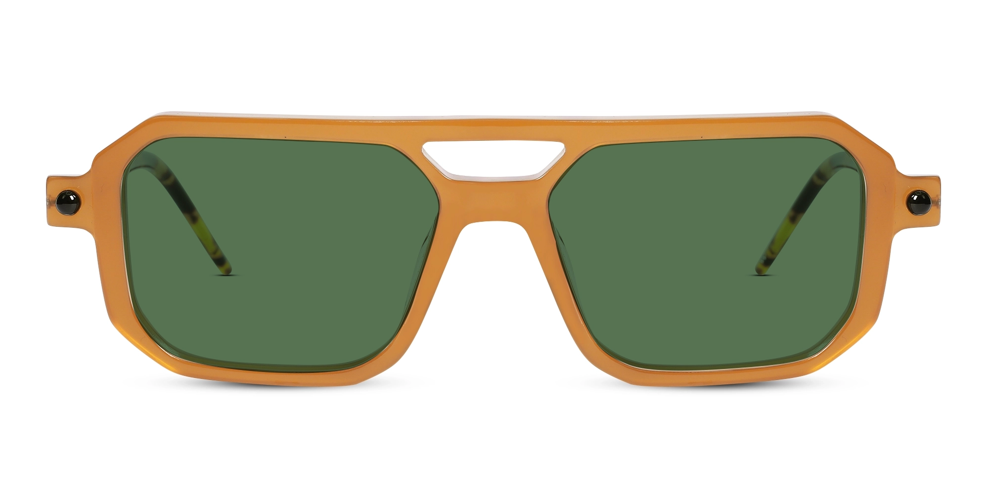 Tan Brown & Tortoise Dark Green Tint Sunglasses Tan Brown & Tortoise Dark Green Tint Sunglasses