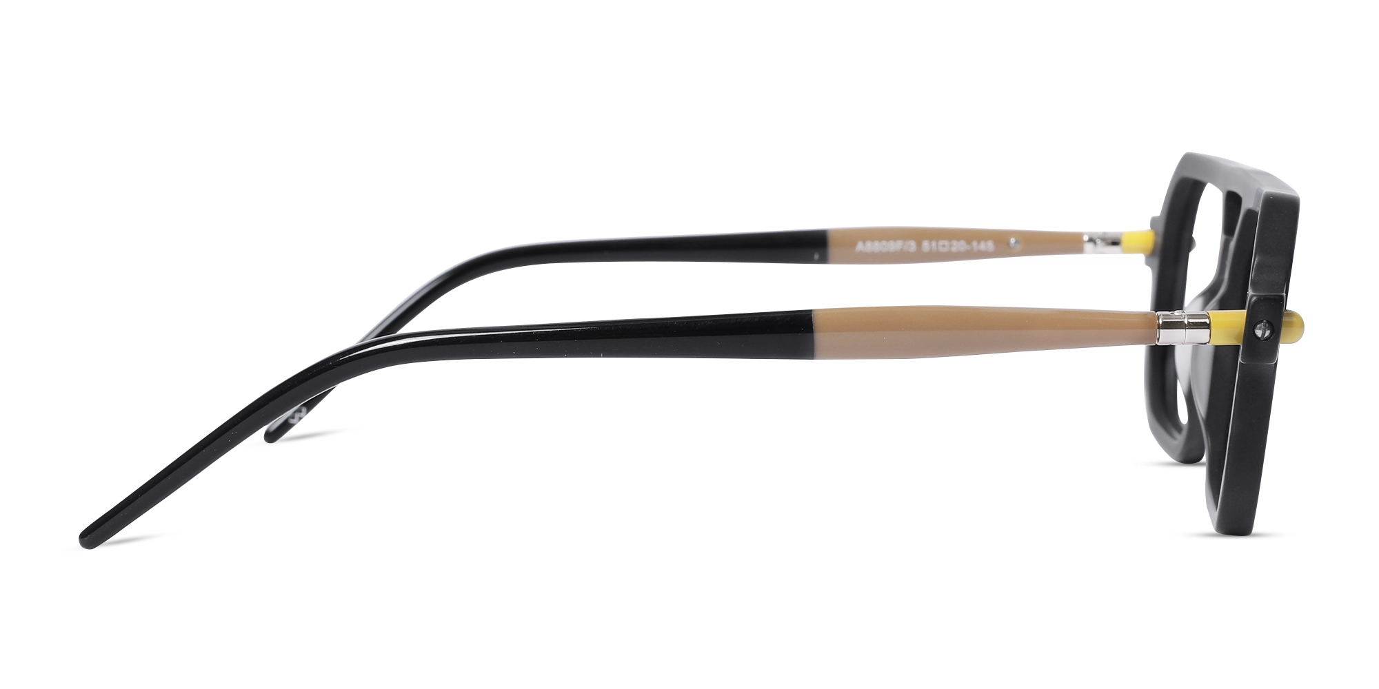 Matte Black Double Bridge Glasses 4