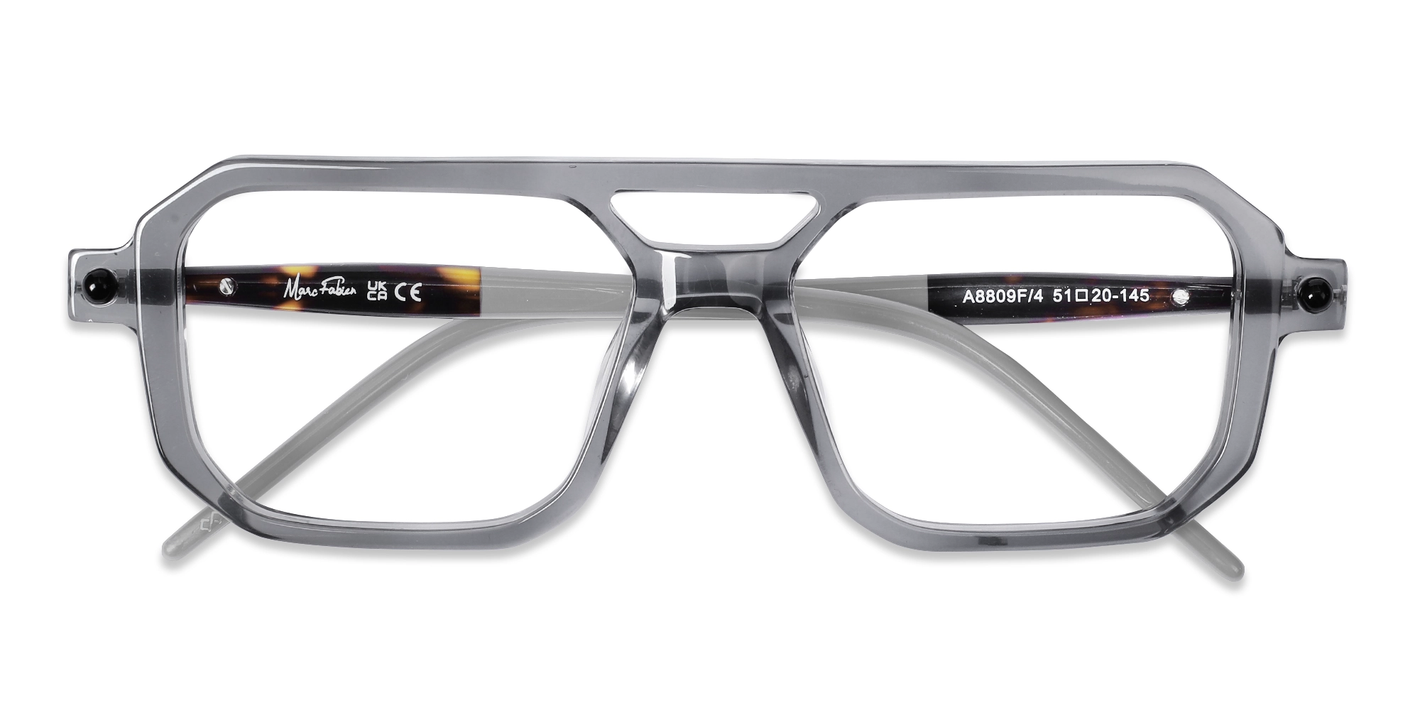 Grey Rectangle Eyeglasses 6