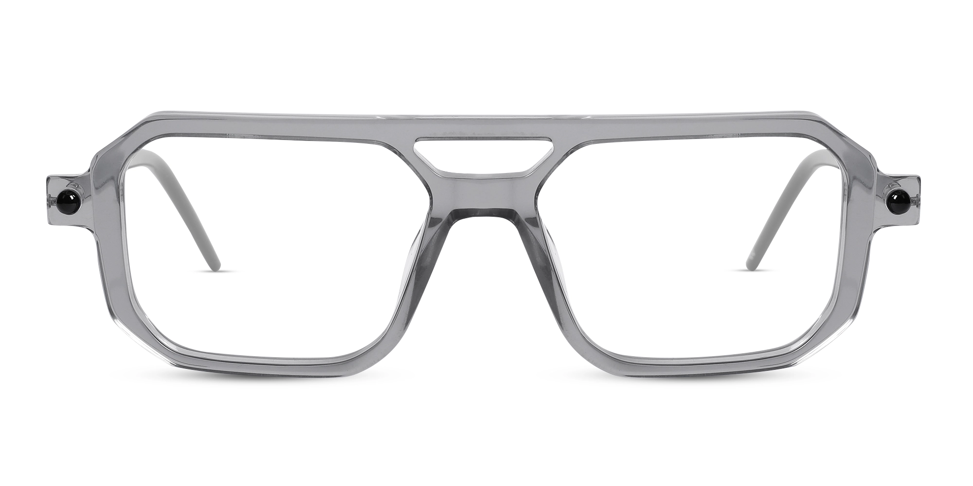 Grey Rectangle Eyeglasses 1