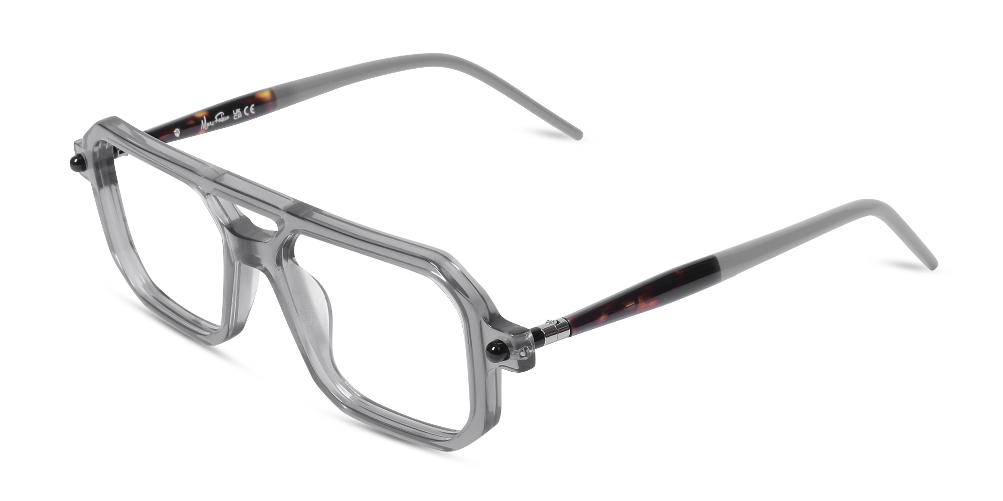 Grey Rectangle Eyeglasses 3