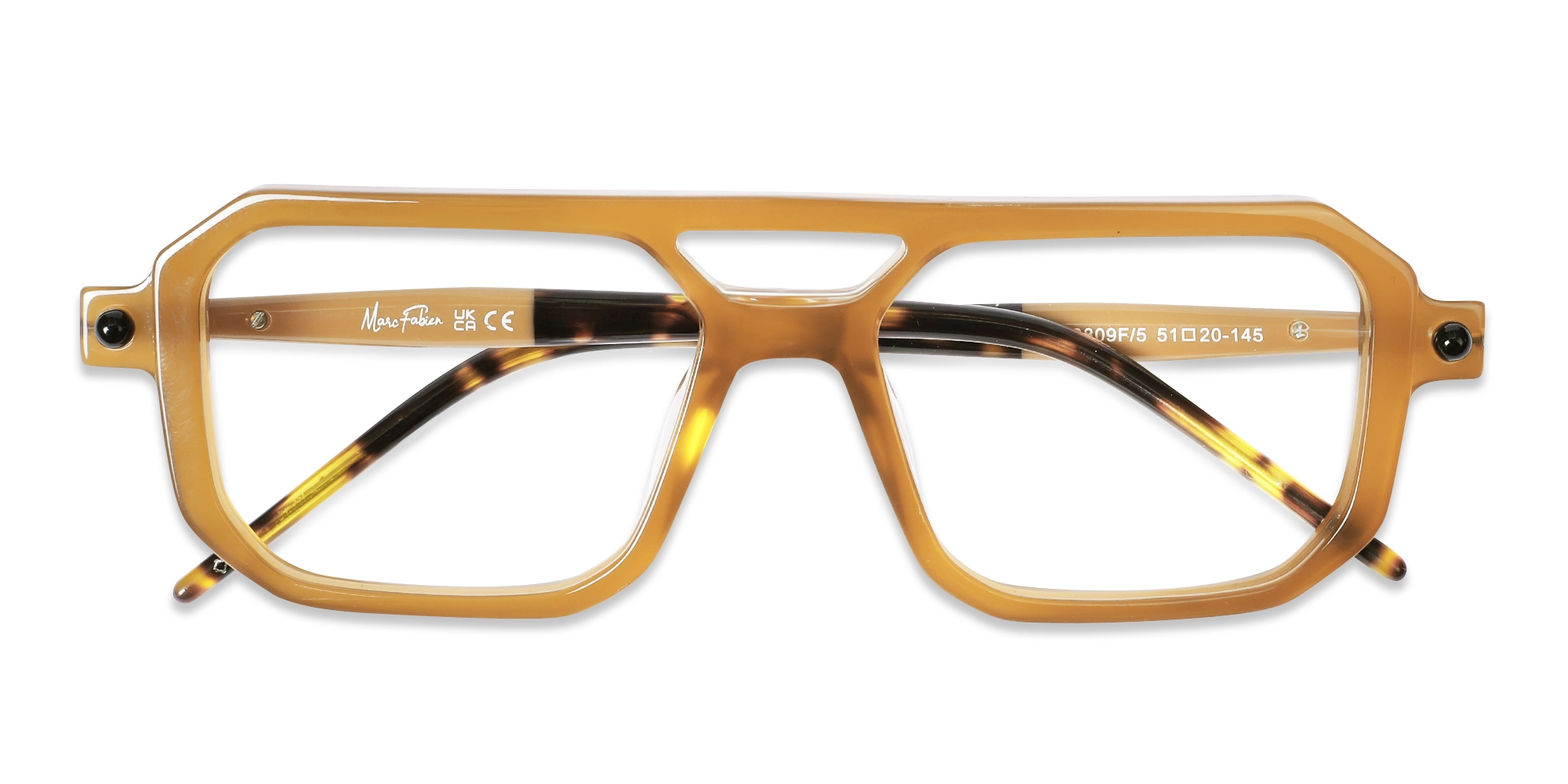 Orange Rectangle Glasses 6